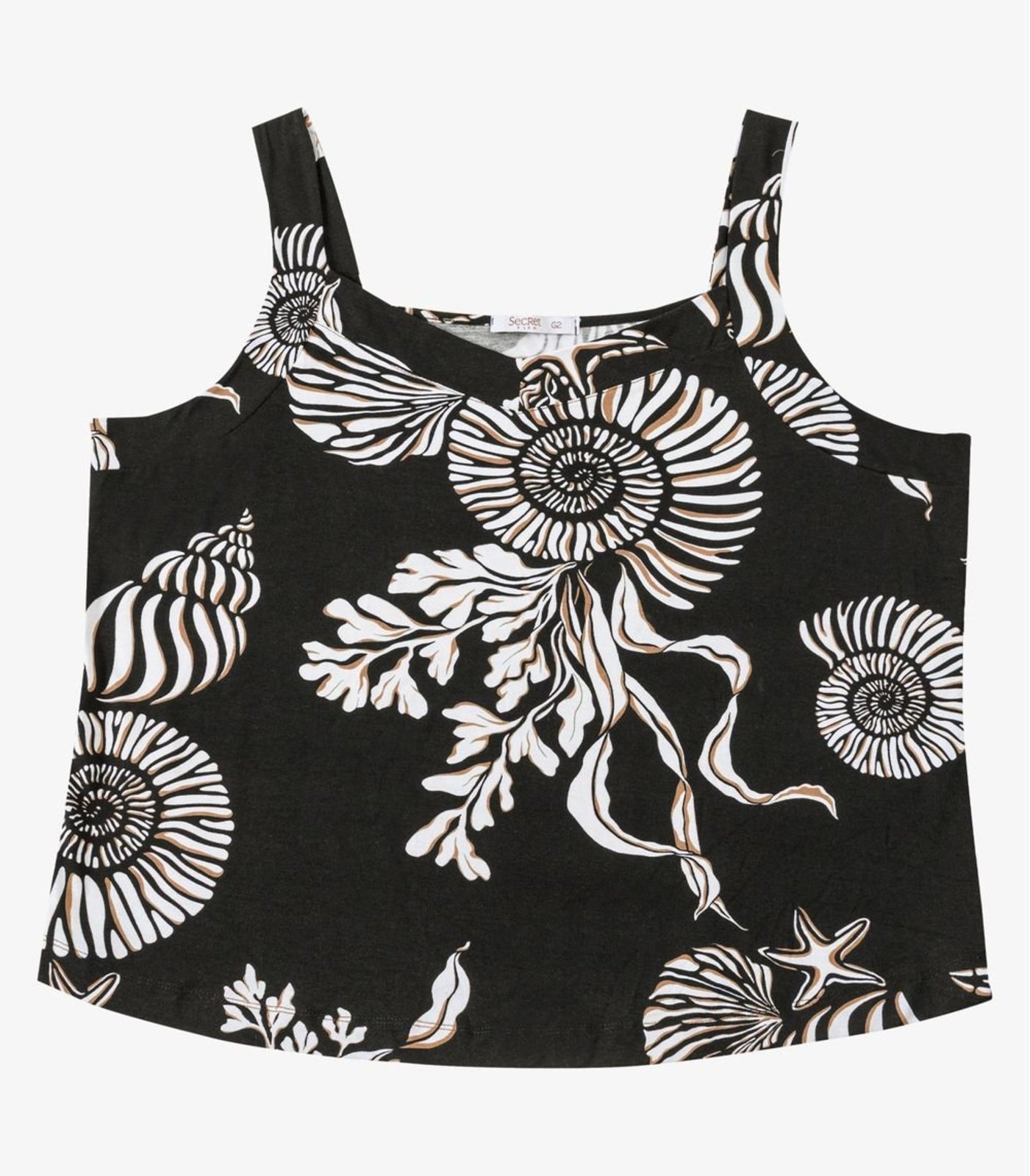 Regata Feminina Estampada Secret Glam Preto