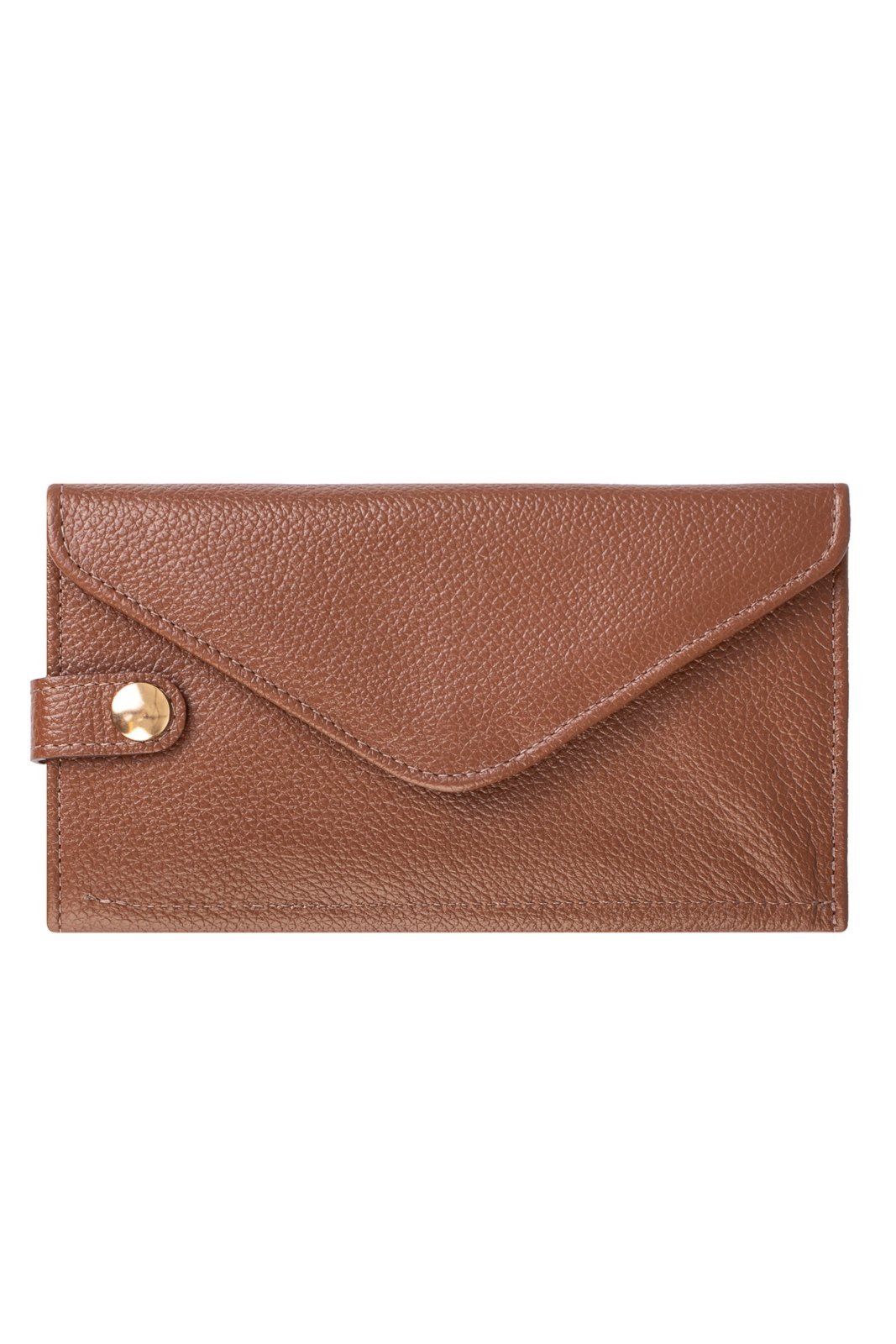 Vista 2 Carteira feminina de couro liso Clara 10,5x19cm - Whisky Andrea Vinci preto Andrea Vinci preto