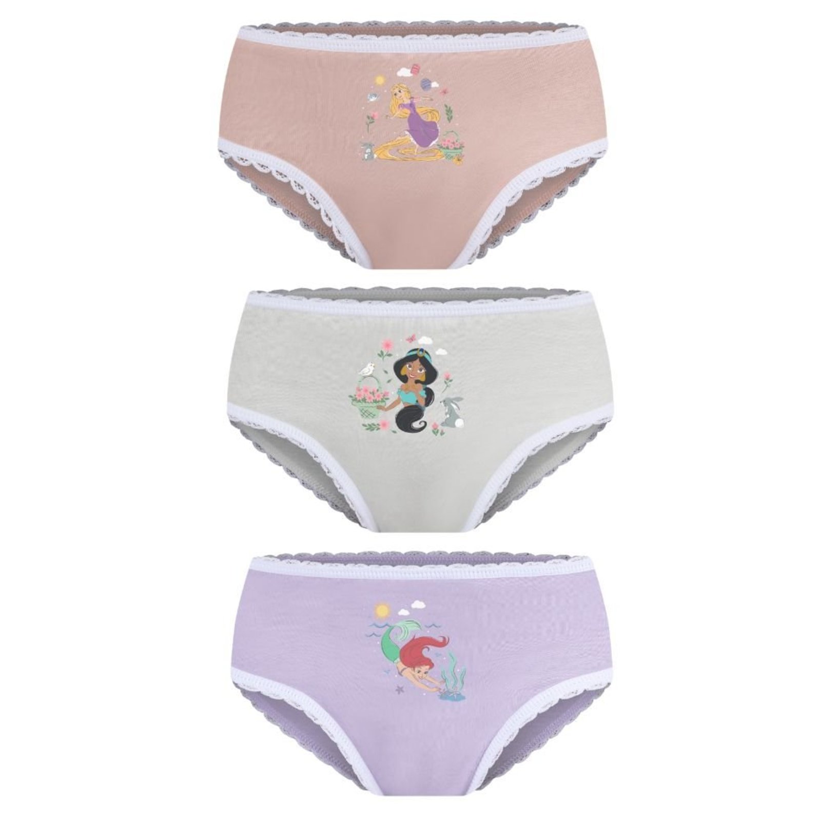 Kit 3 Calcinha Lobinha Princesas 18201-089