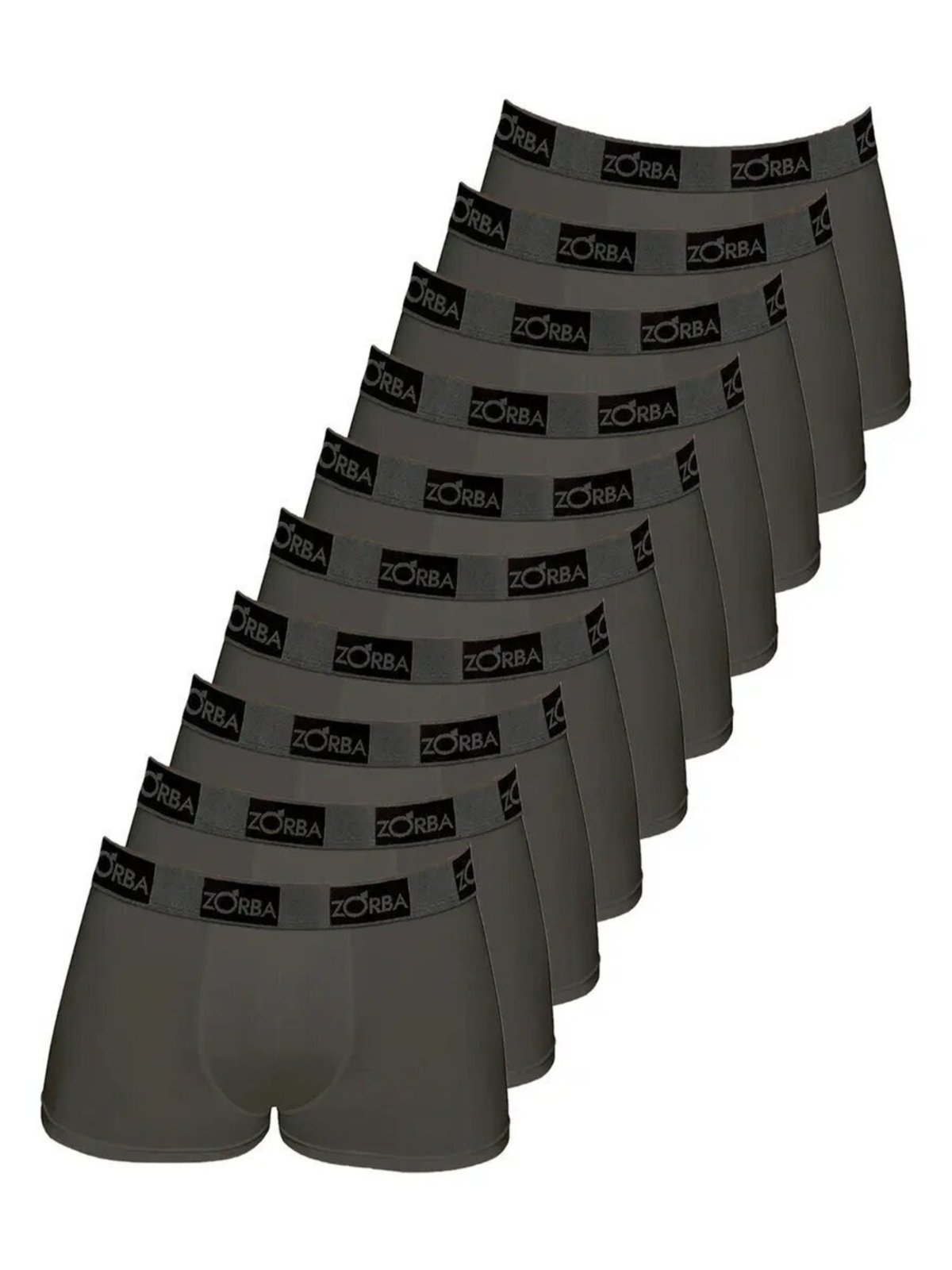Kit com 10 Cuecas Boxer Zorba 717 Cinza