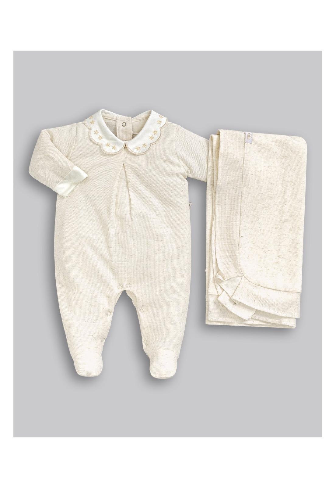 Infantil - Macacão Tricot Bordado Menina Anjos Baby M Amarelo