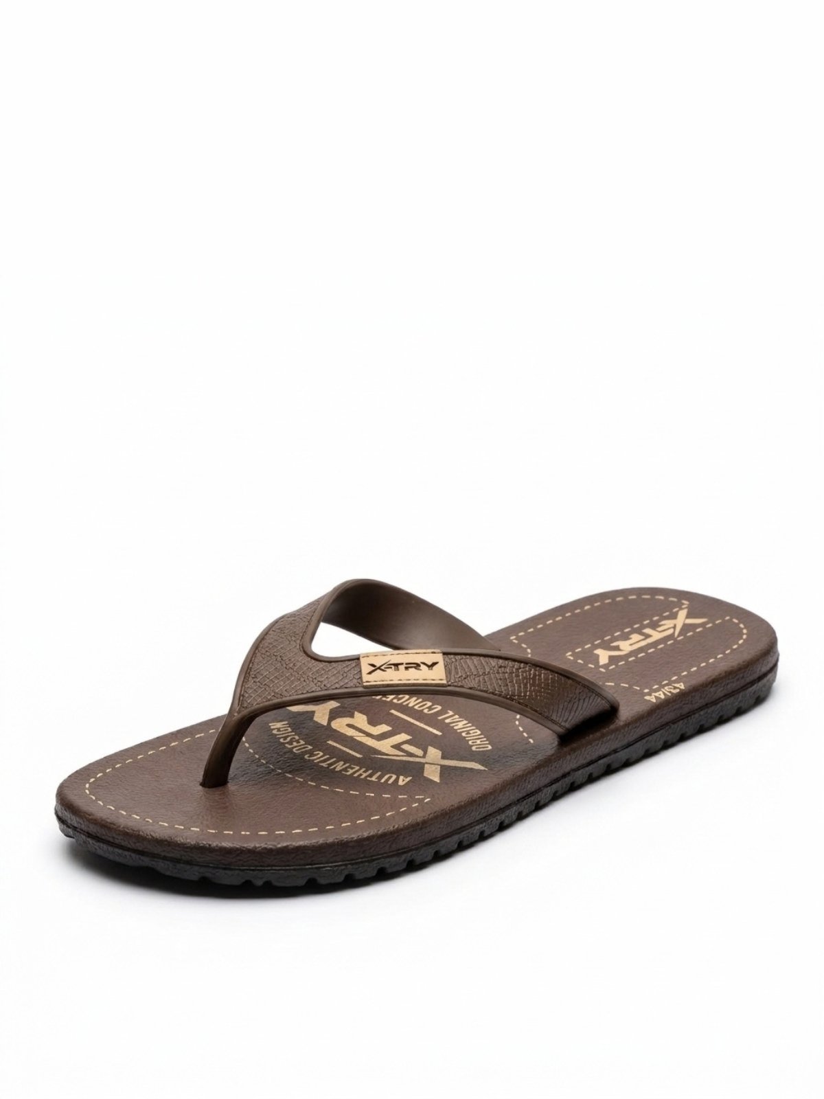 Chinelo Masculino Ortopédico Xtry Anatômico Conforto Café Confortável