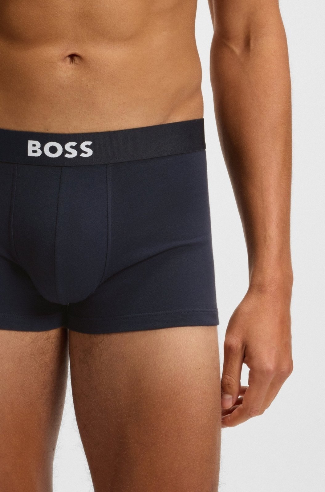 Vista 3 Pack De Três Cuecas De Algodão Elástico Com Logo Na Cintura Boss multicolorido Boss multicolorido