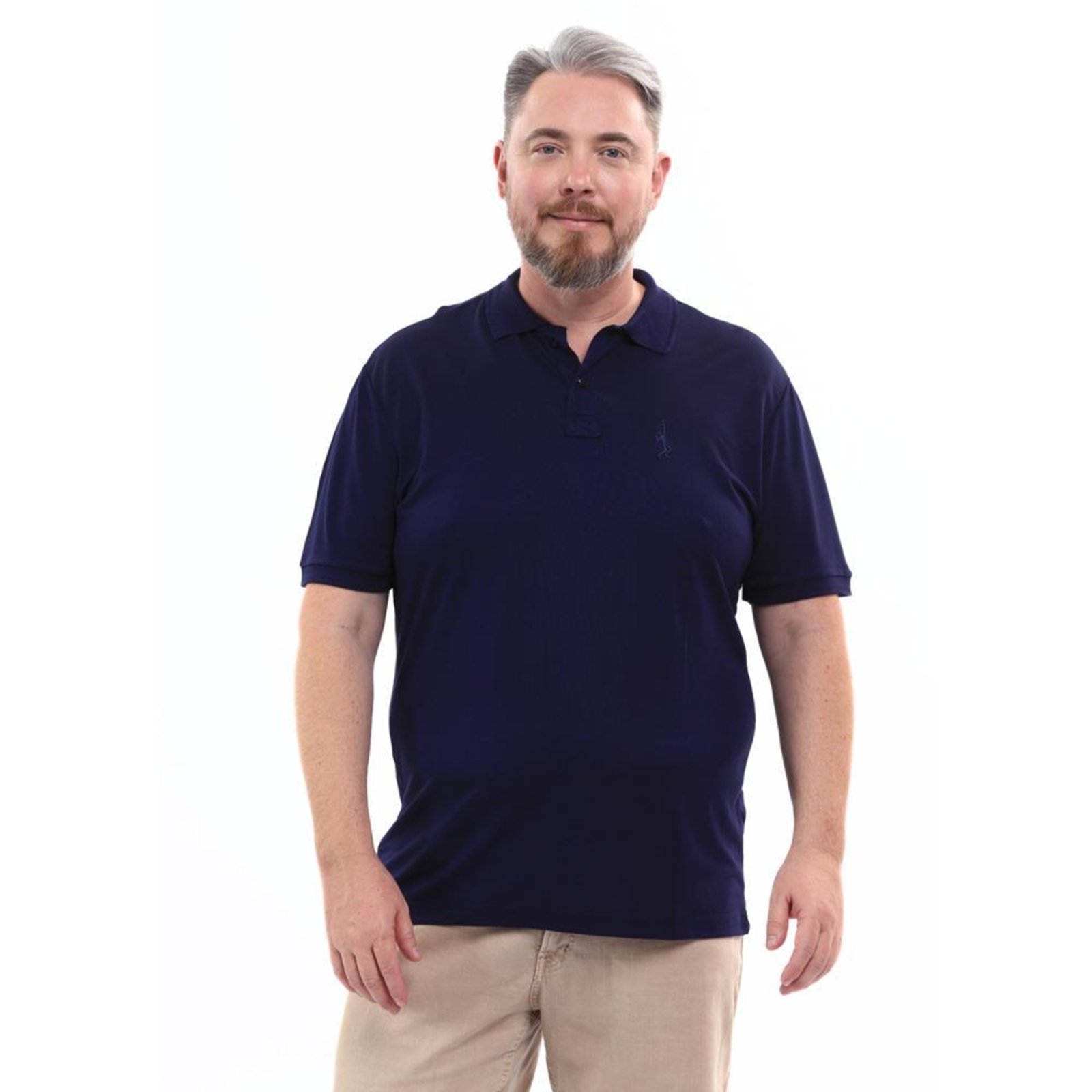 Camisa Polo Plus Masculina Piquet Conforto