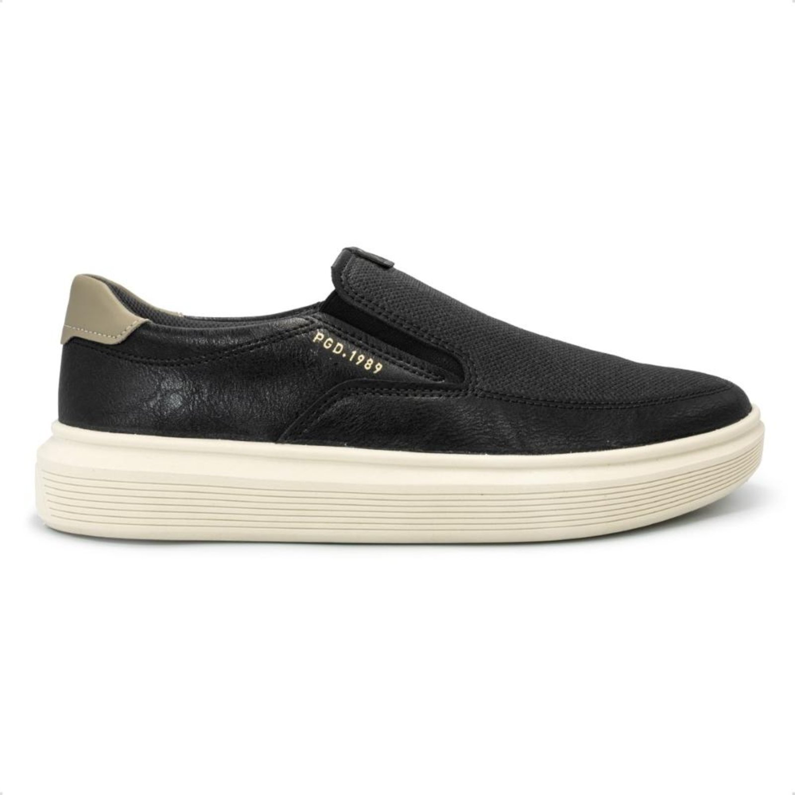 Sapatênis Pegada Masculino em Microfibra Casual 172106 Preto