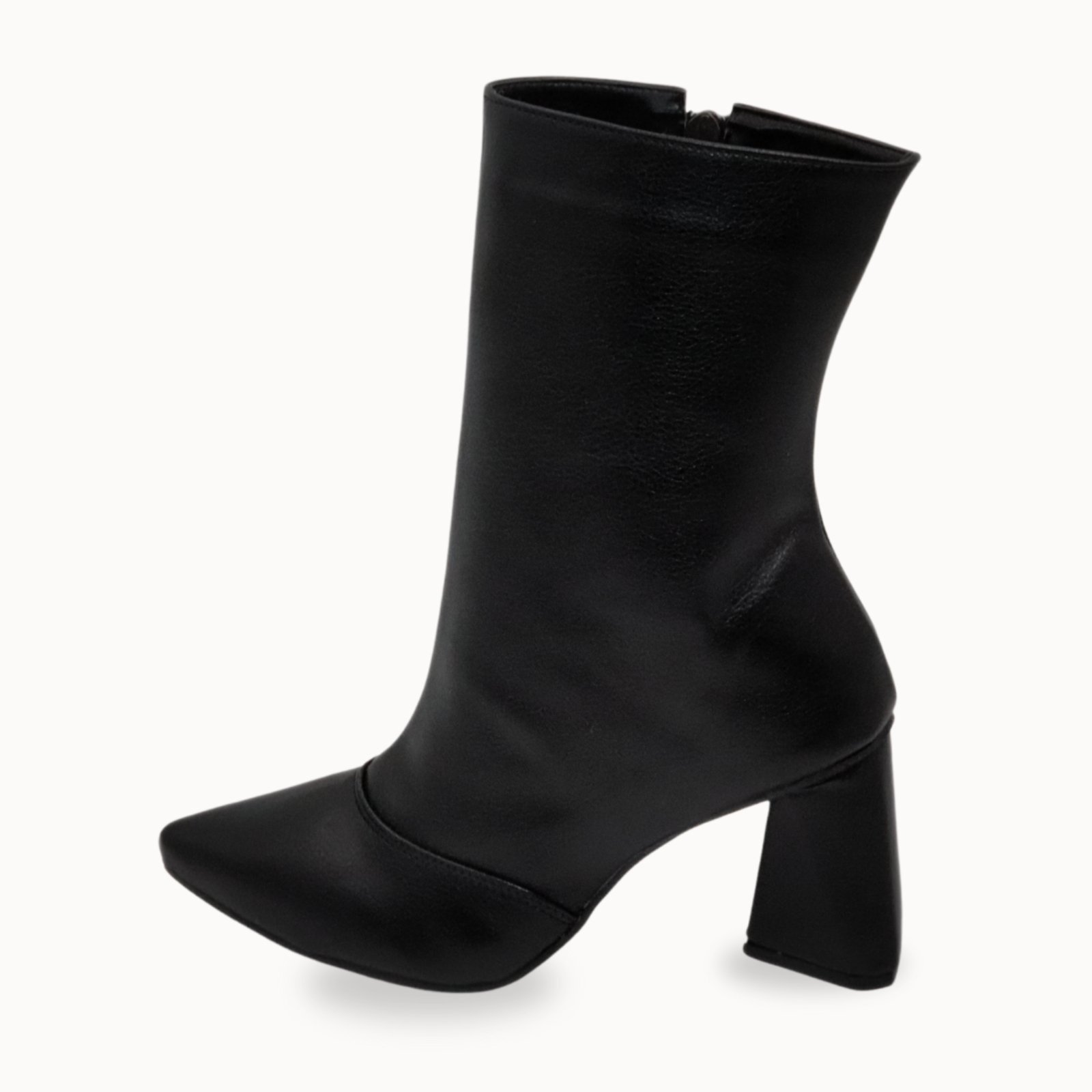 Vista 3 Bota Feminina Cano Médio Hannah Footwear 23026 Floter preto Hannah Footwear preto