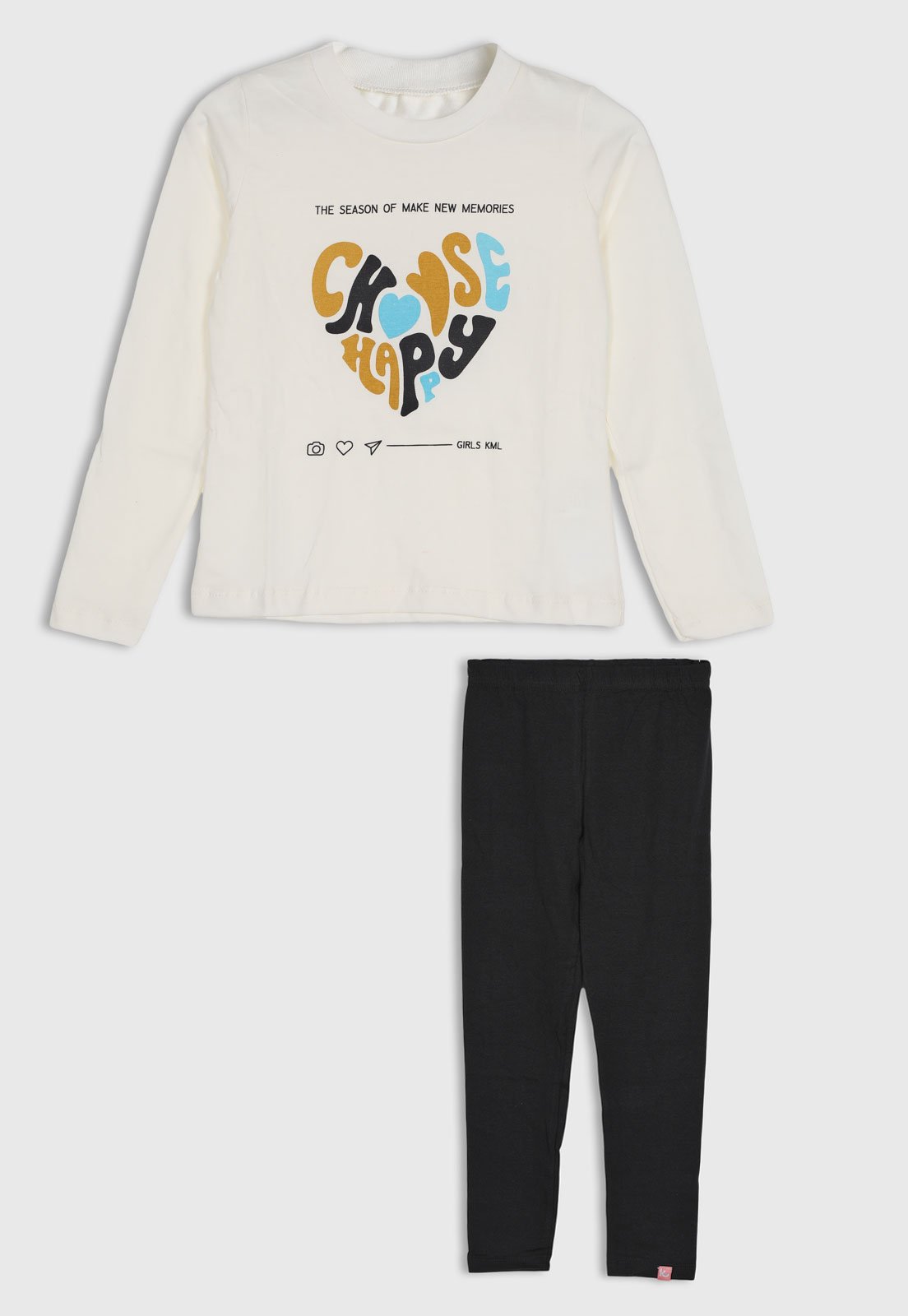 Infantil - Conjunto Longo Kamylus Estampado Branco