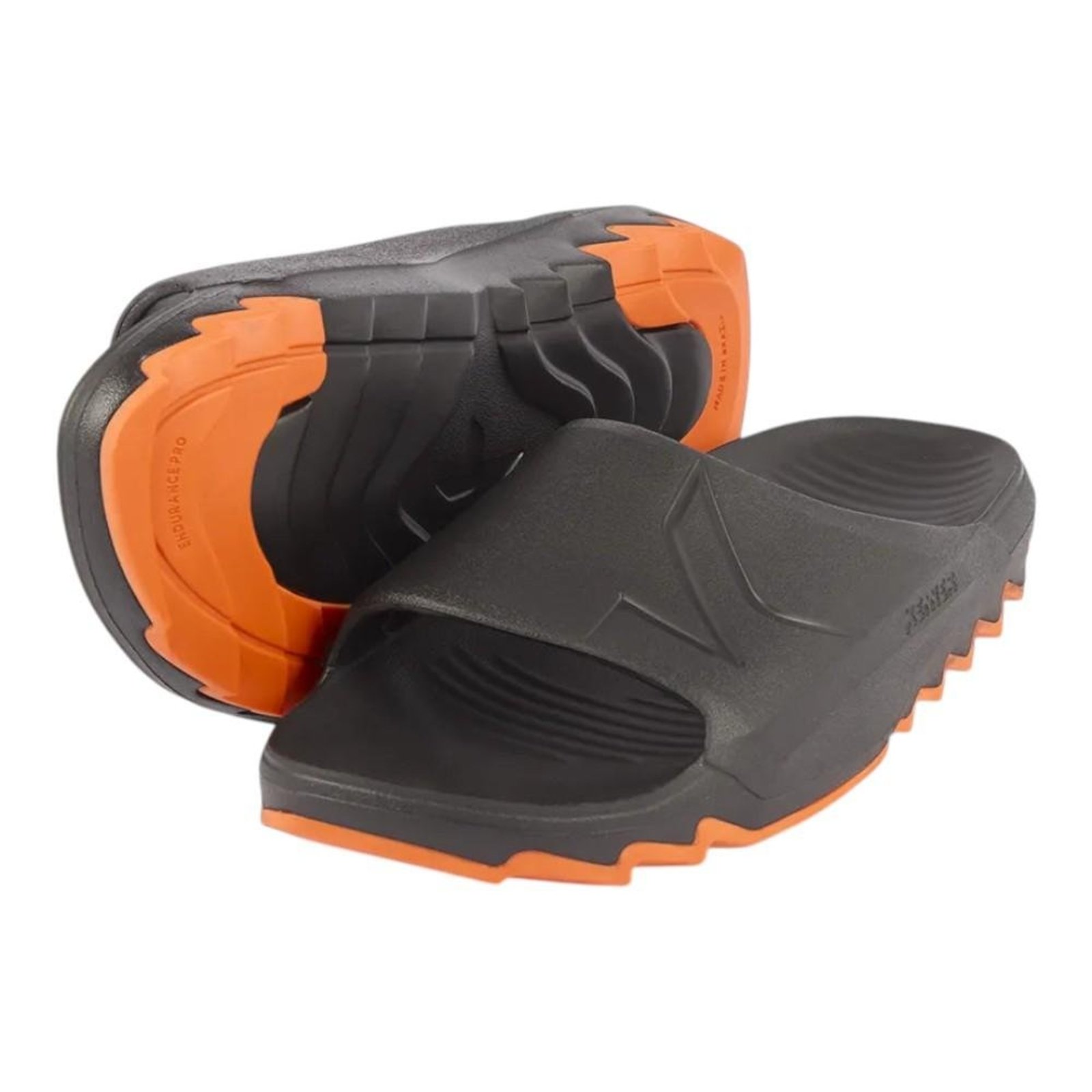 Chinelo Kenner Slide Makho Eva Preto e Laranja Masculino Preto