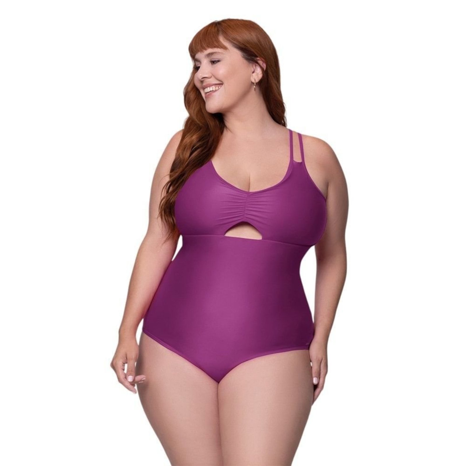 Maiô Selene Regata Clássico Plus Size Feminino - Roxo - Selene