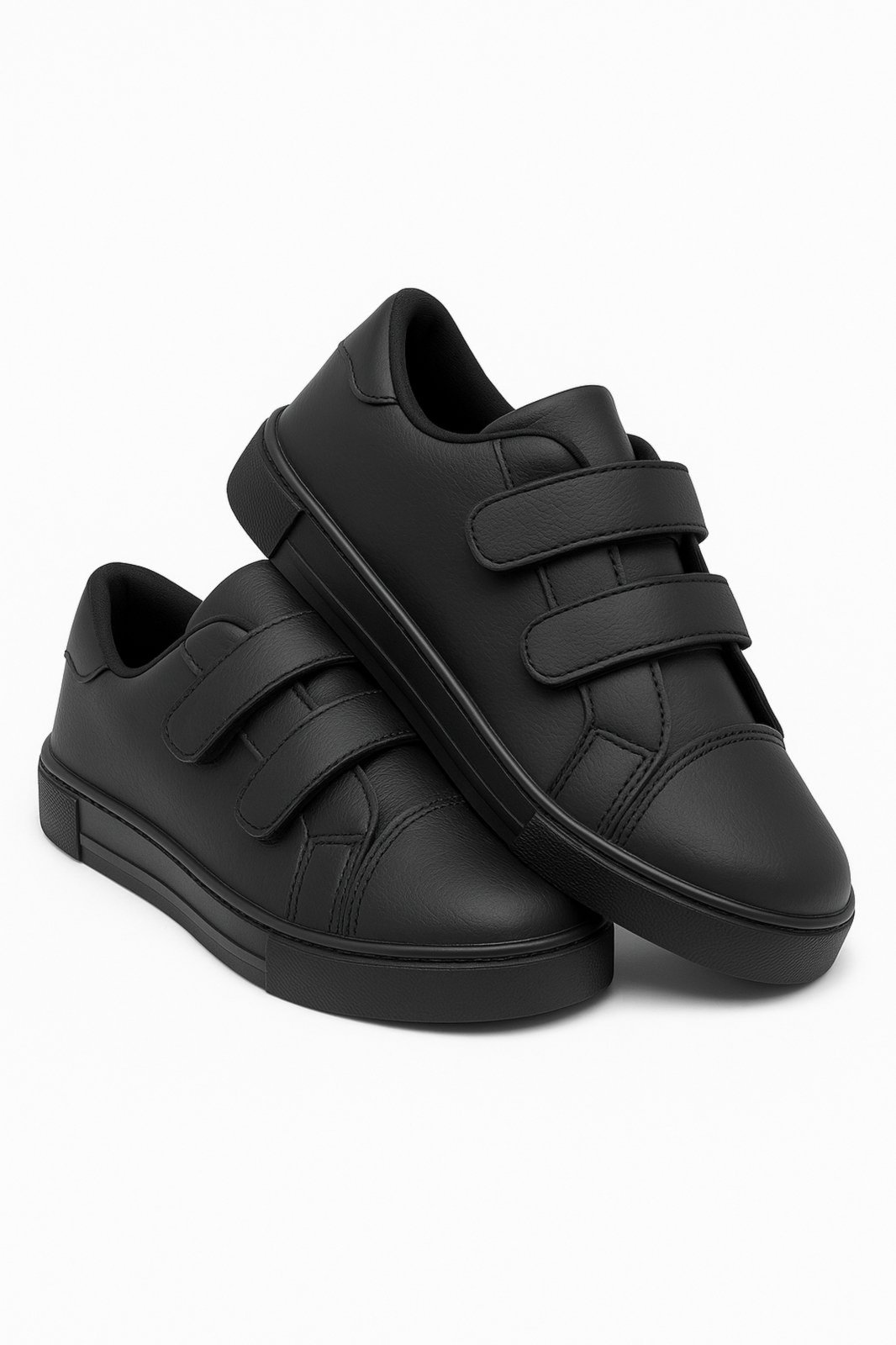 Infantil - Tênis Casual Preto com Duplo Fecho