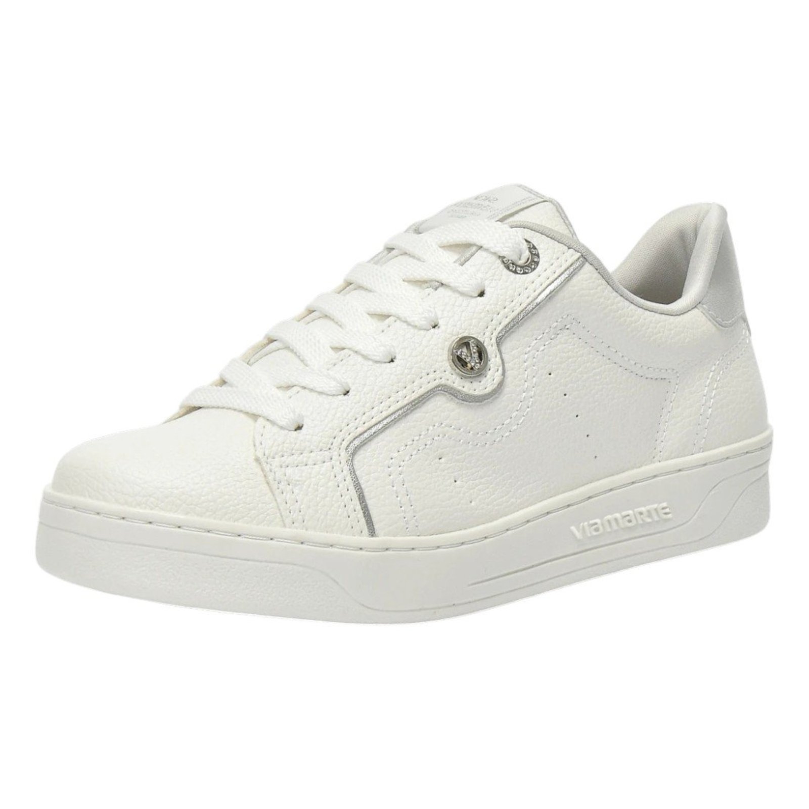 Tênis Feminino Casual Brilho Detalhe Confortável Via Marte