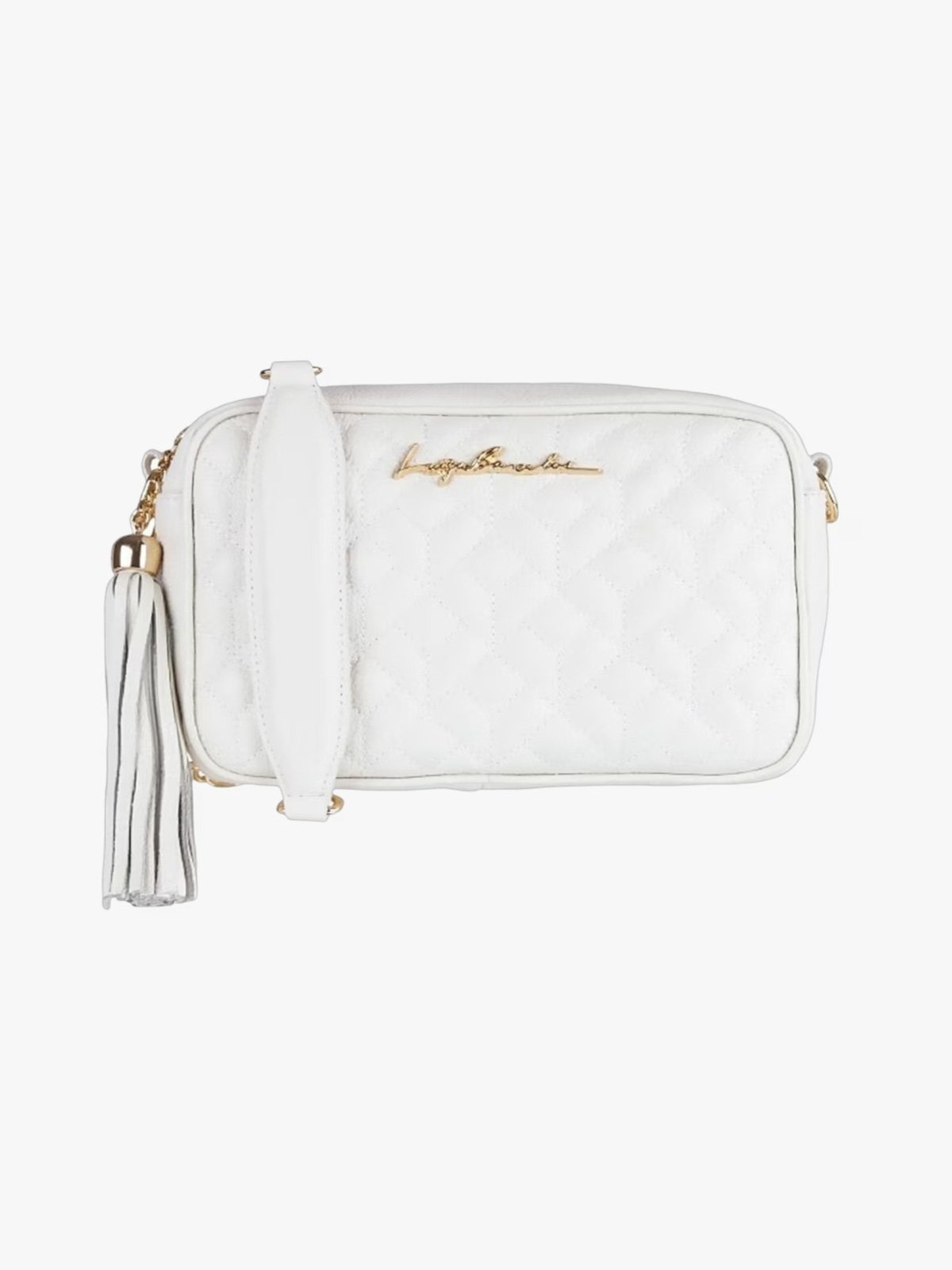 Bolsa Luiza Barcelos Classica Off White E Alça De Correntes Média