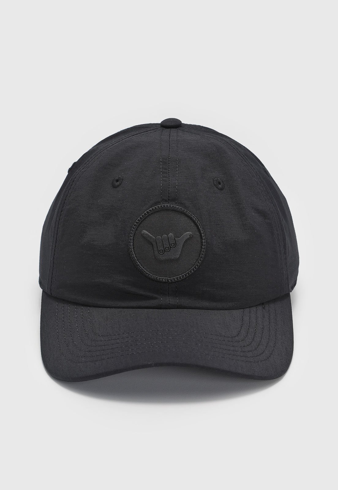 Vista 2 Boné Unissex Hang Loose Circle preto Hang Loose preto