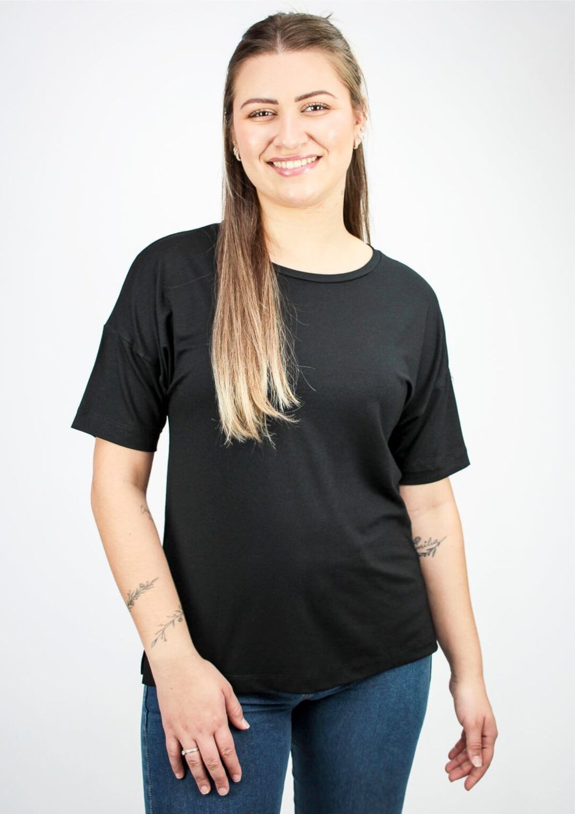 Blusa Pau a Pique Manga Curta Básica Preto PRETO – P Pau a Pique