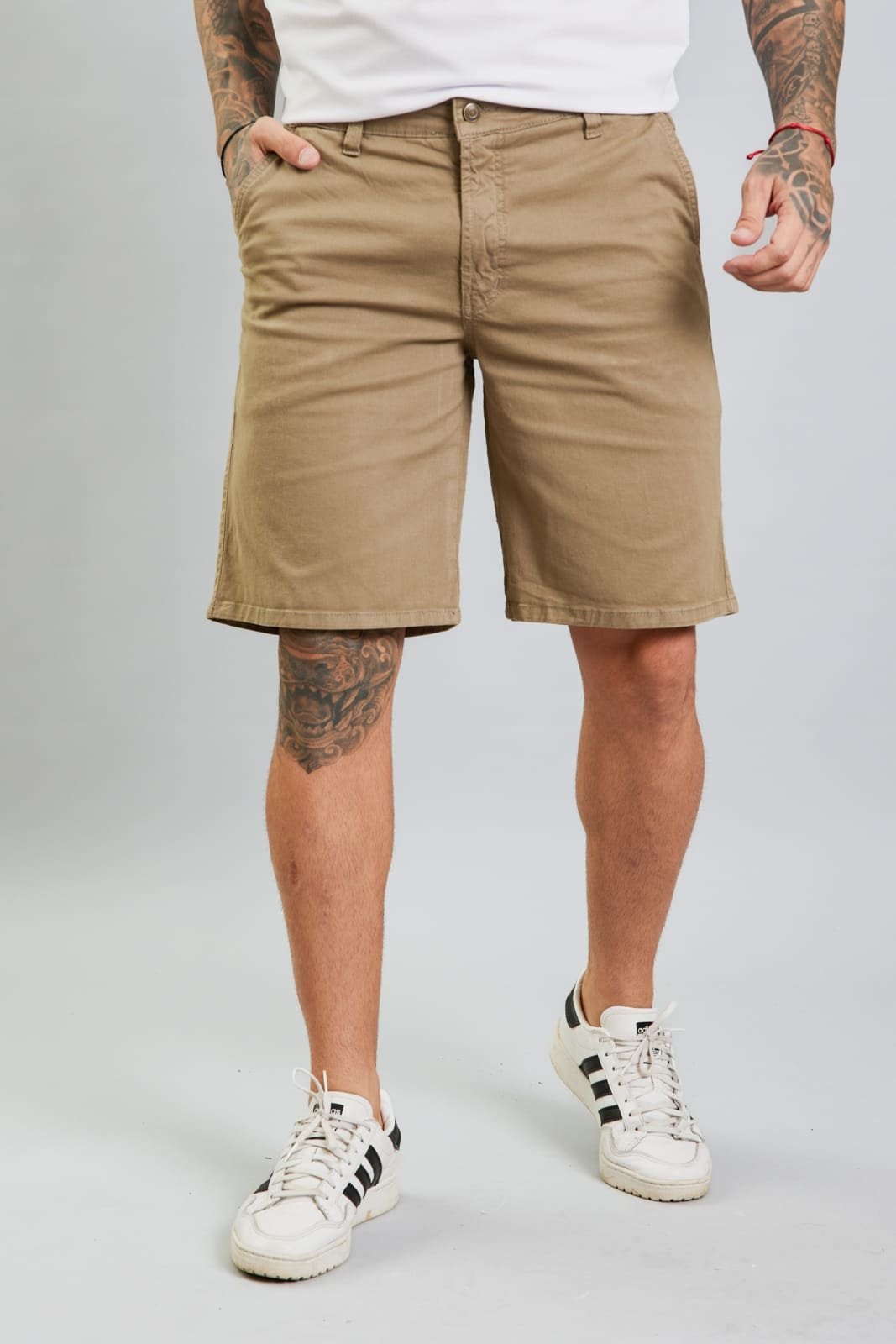 Bermuda Masculina Sarja Slim Color Sport Fino Dialogo Jeans Verde