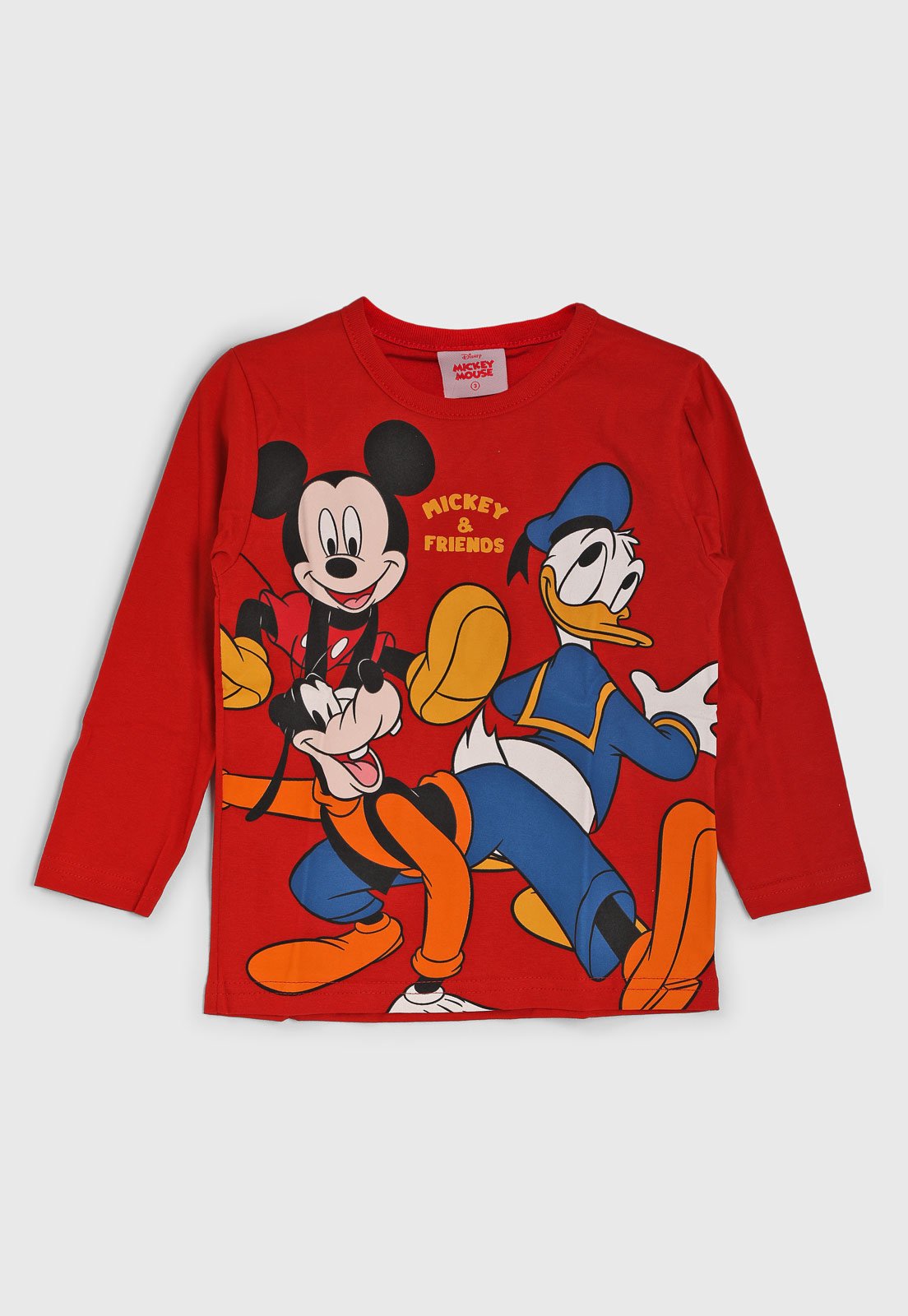 Camiseta Brandili Mickey Friends Vermelha