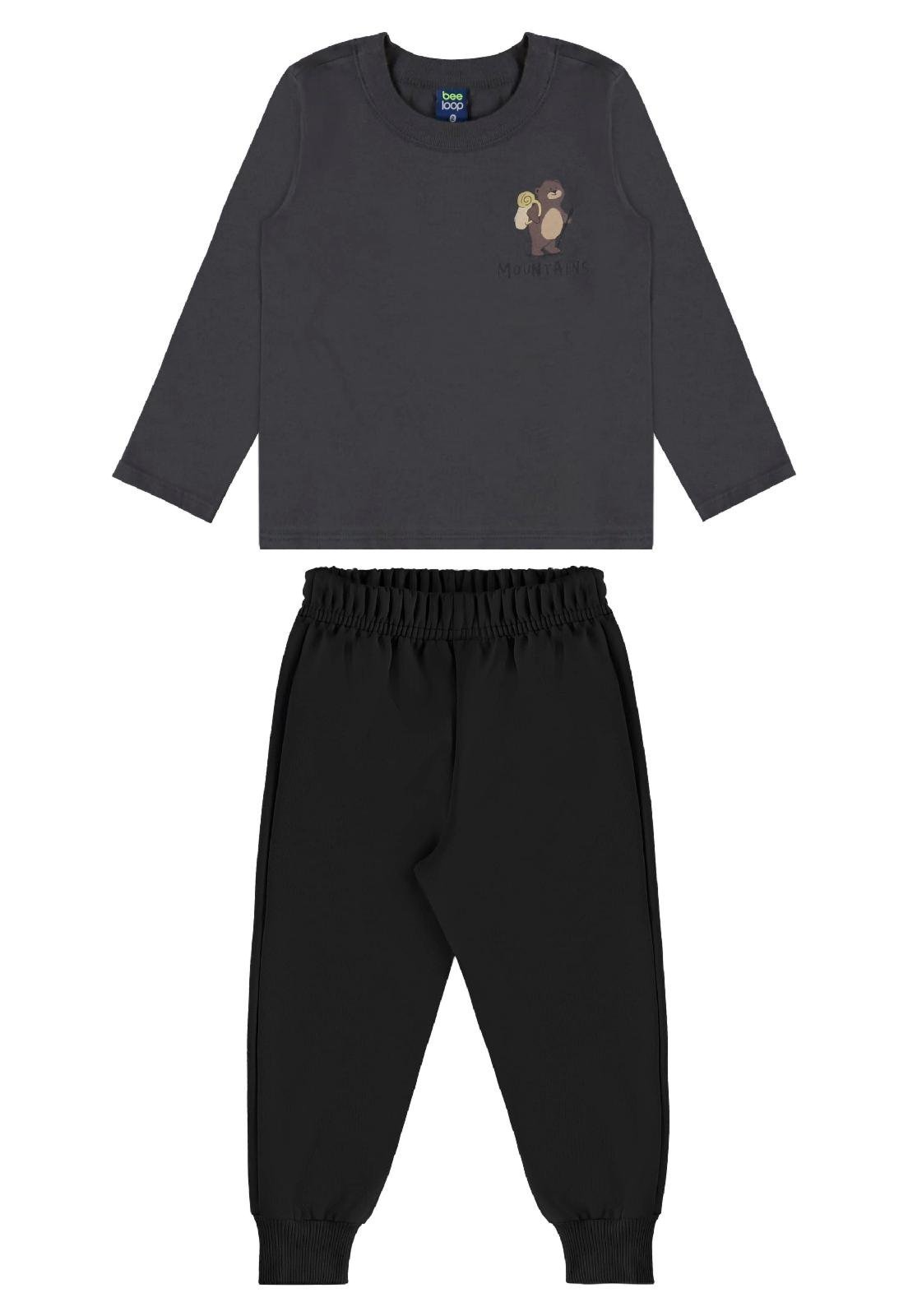Infantil - Conjunto Mountain Bear Bee Loop Branco