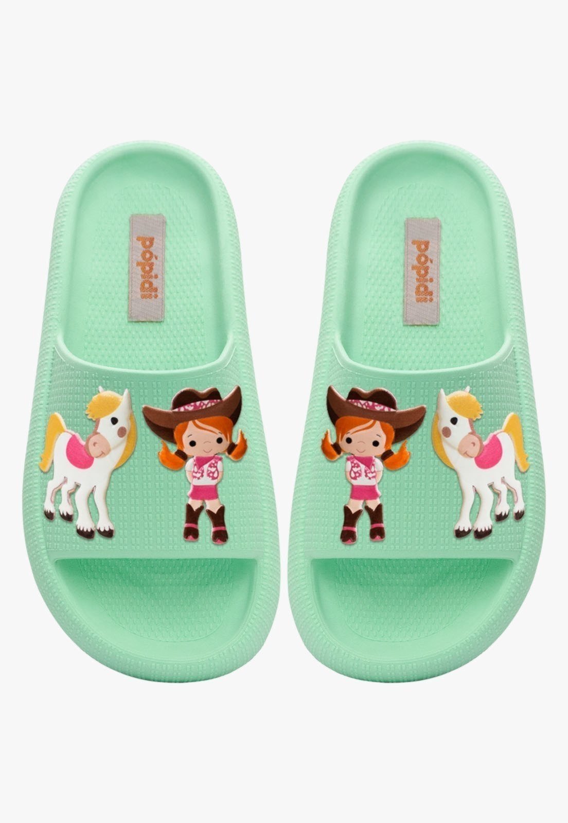 Infantil - Chinelo Nuvem Feminino Pópidi Boiadeira Verde