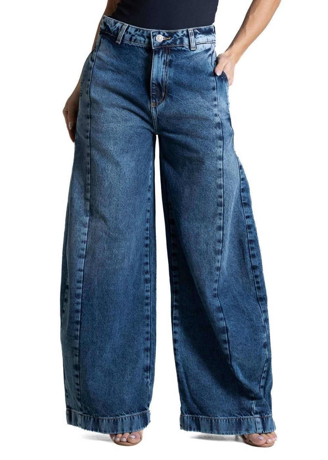 Calça Jeans Sawary Balloon - 283802 - Azul - Sawary