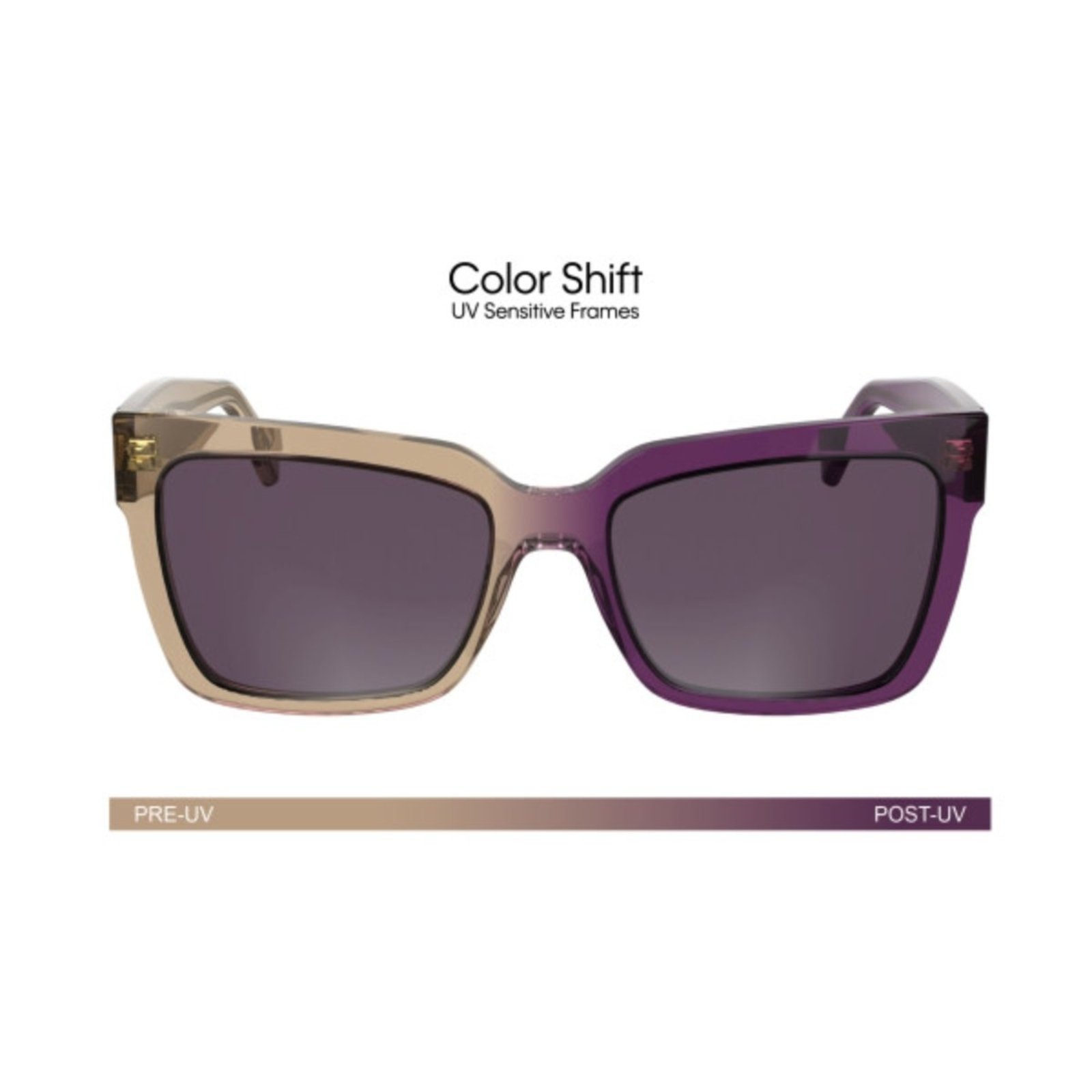 Óculos de Sol CK Jeans Color Shift Marrom para Violeta