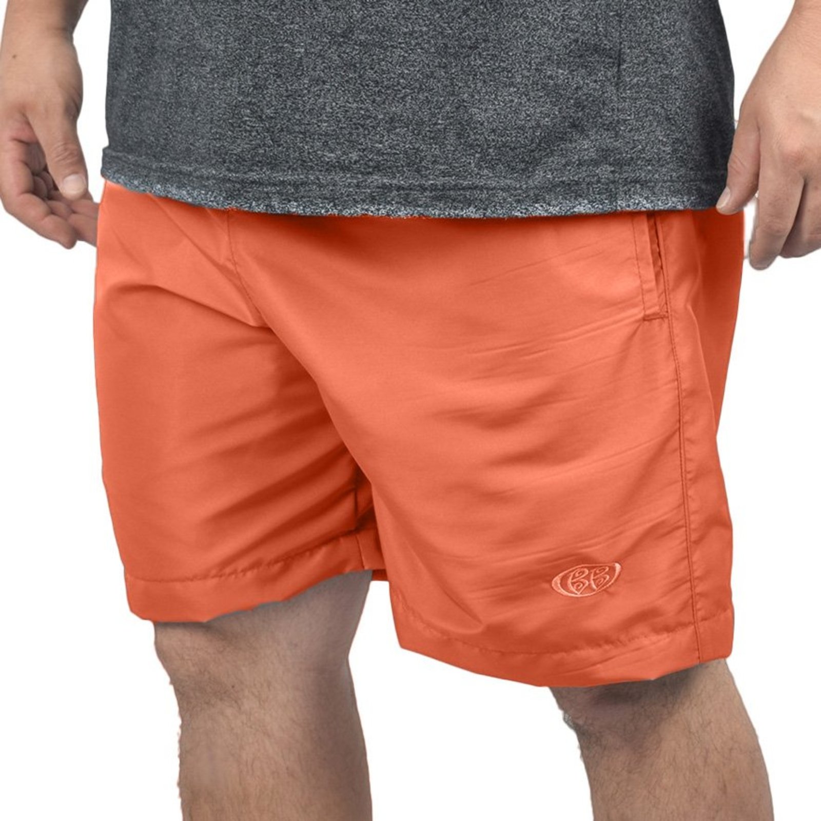 Short Tactel Extra Grande Plus Size Masculino Cores Butu Laranja