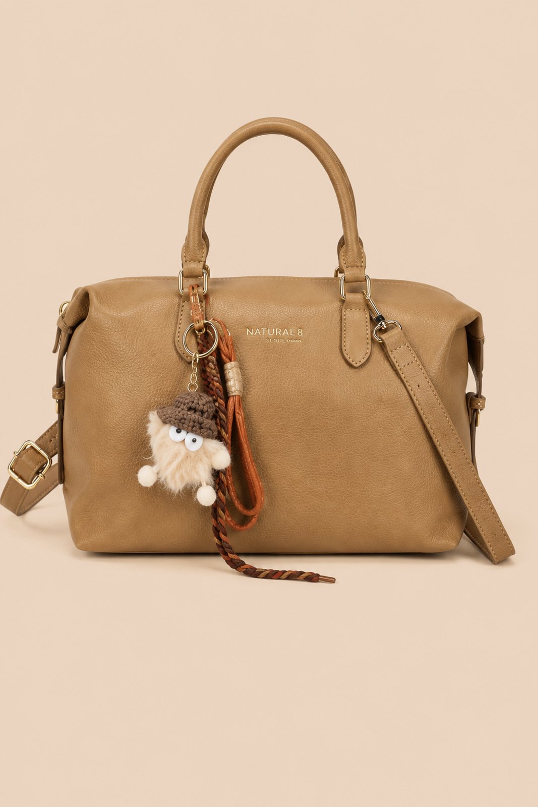 Bolsa Feminina D Bell Outlet Fashion Elegance Chain Bege