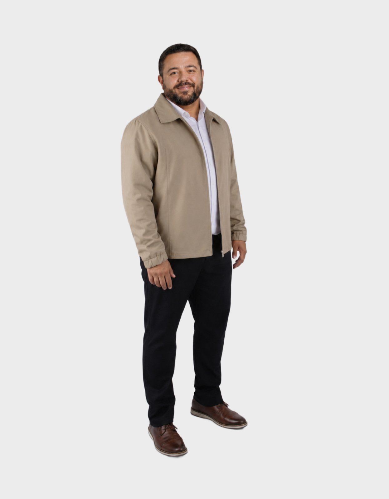 Casaco Masculino Social Pompier Forrado Com Bolso Interno Plus Size Bege