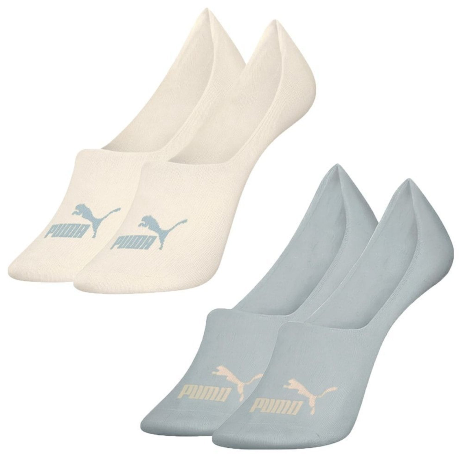 Vista 2 Kit 2 Pares de Meias Puma Sapatilha Invisível Feminina verde Puma verde