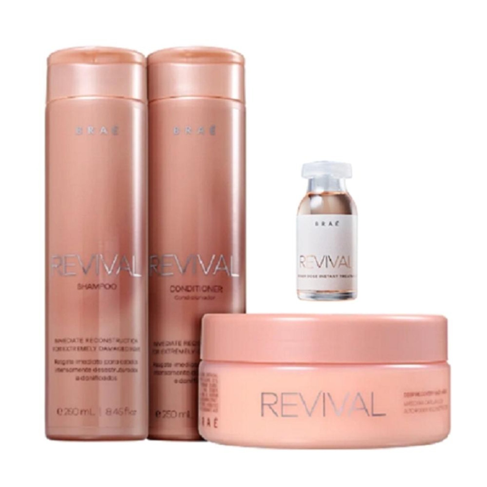 Brae Revival Shampoo+Cond 250ml+Masc 200ml+Power Dose 13ml