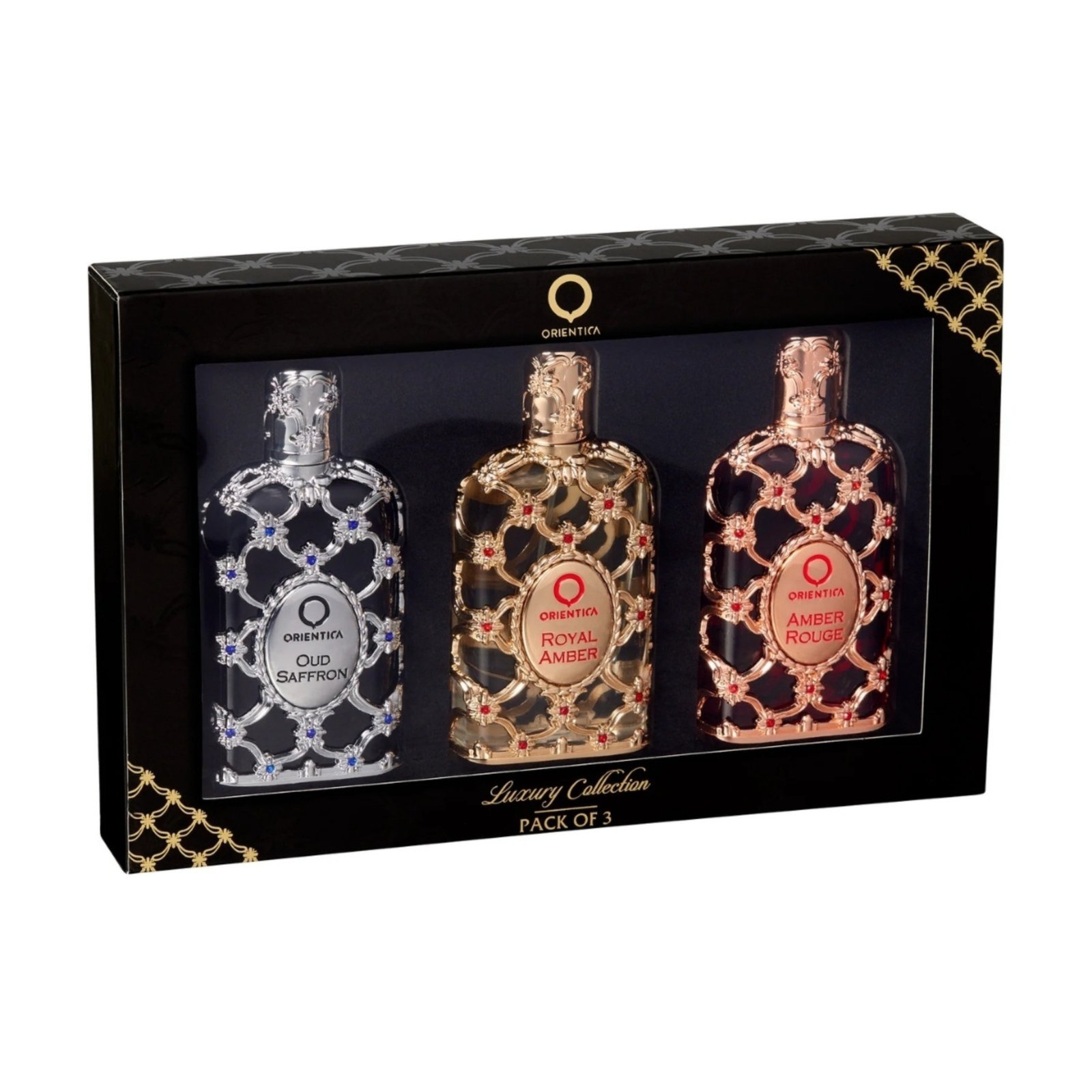 Vista 3 Orientica Kit Amber Rouge + Royal Amber + Oud Saffron unico rouge Orientica unico rouge