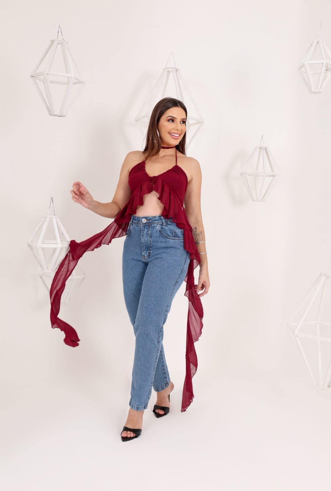 Calça Jeans Feminina Mom CCW CENTRAL Confortavel e Casual Dia a Dia