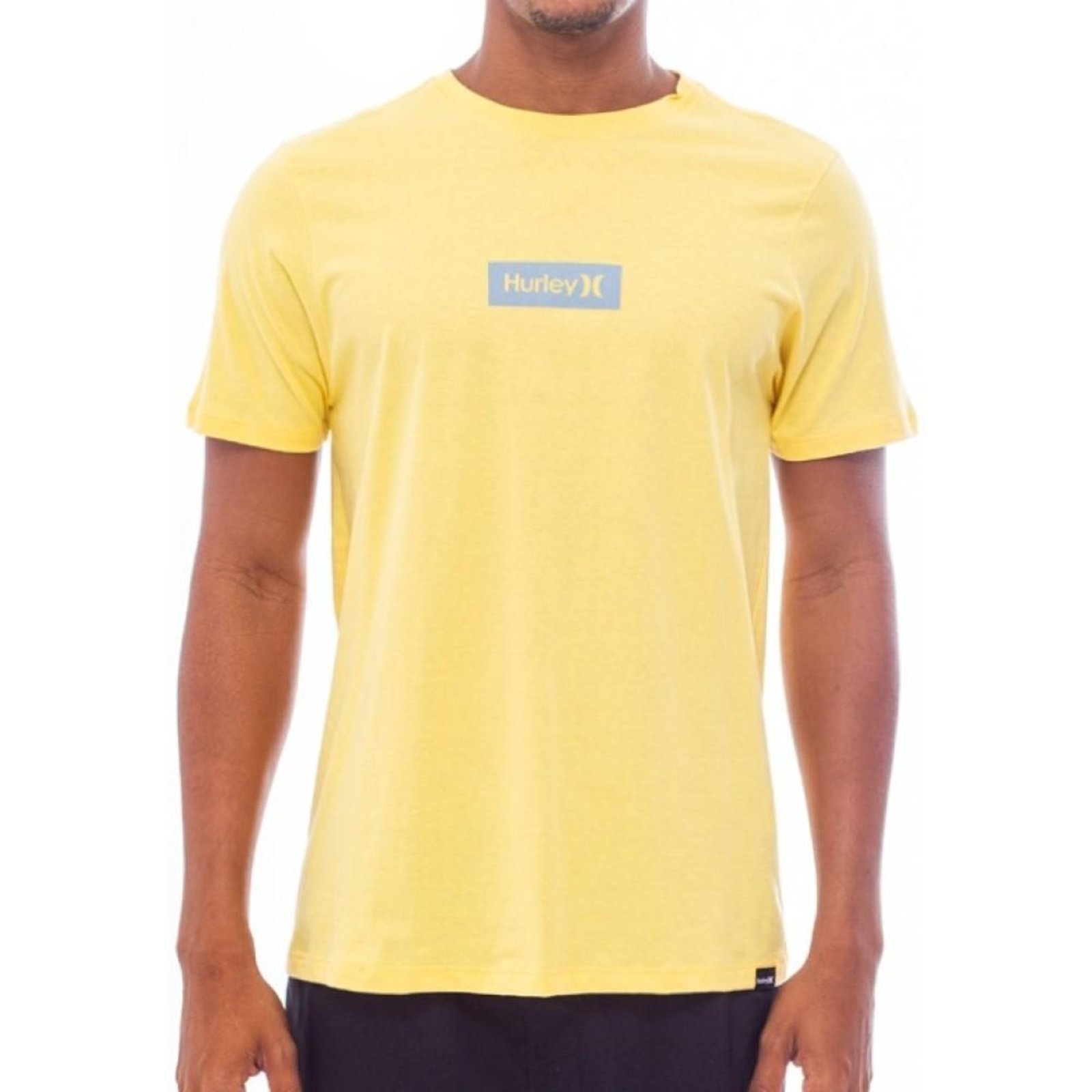 Camiseta Hurley Box SM25 Masculina Amarelo