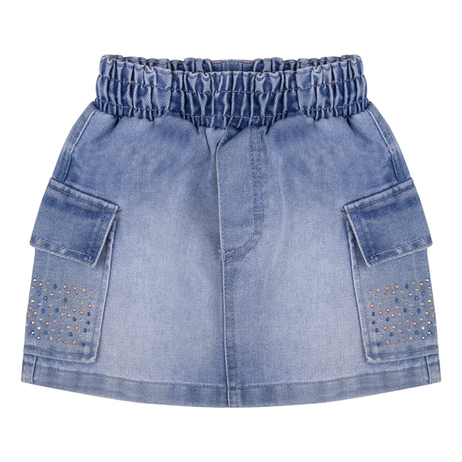 Vista 3 Infantil - Saia Look Jeans Cargo Jeans azul Look Jeans azul