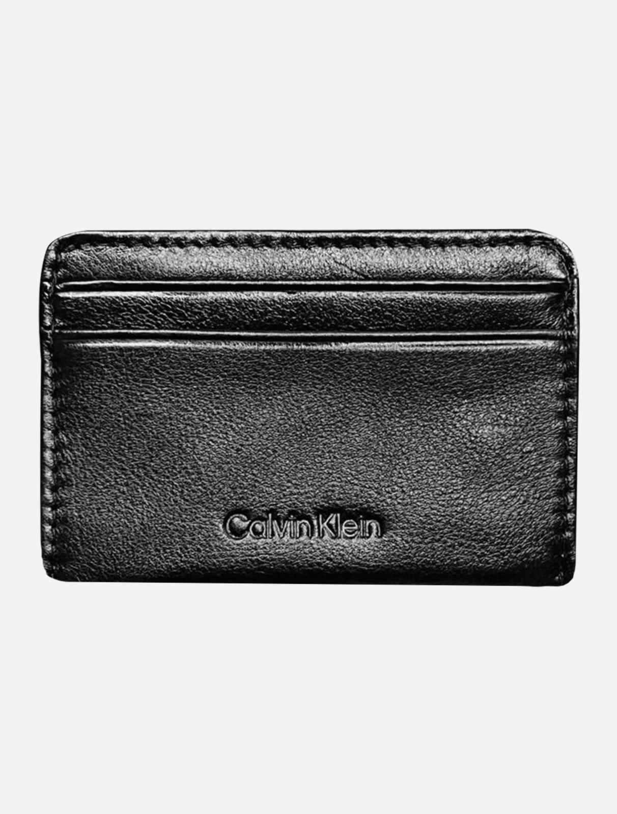 Carteira Calvin Klein Porta Cartão Couro Básico CK Preta