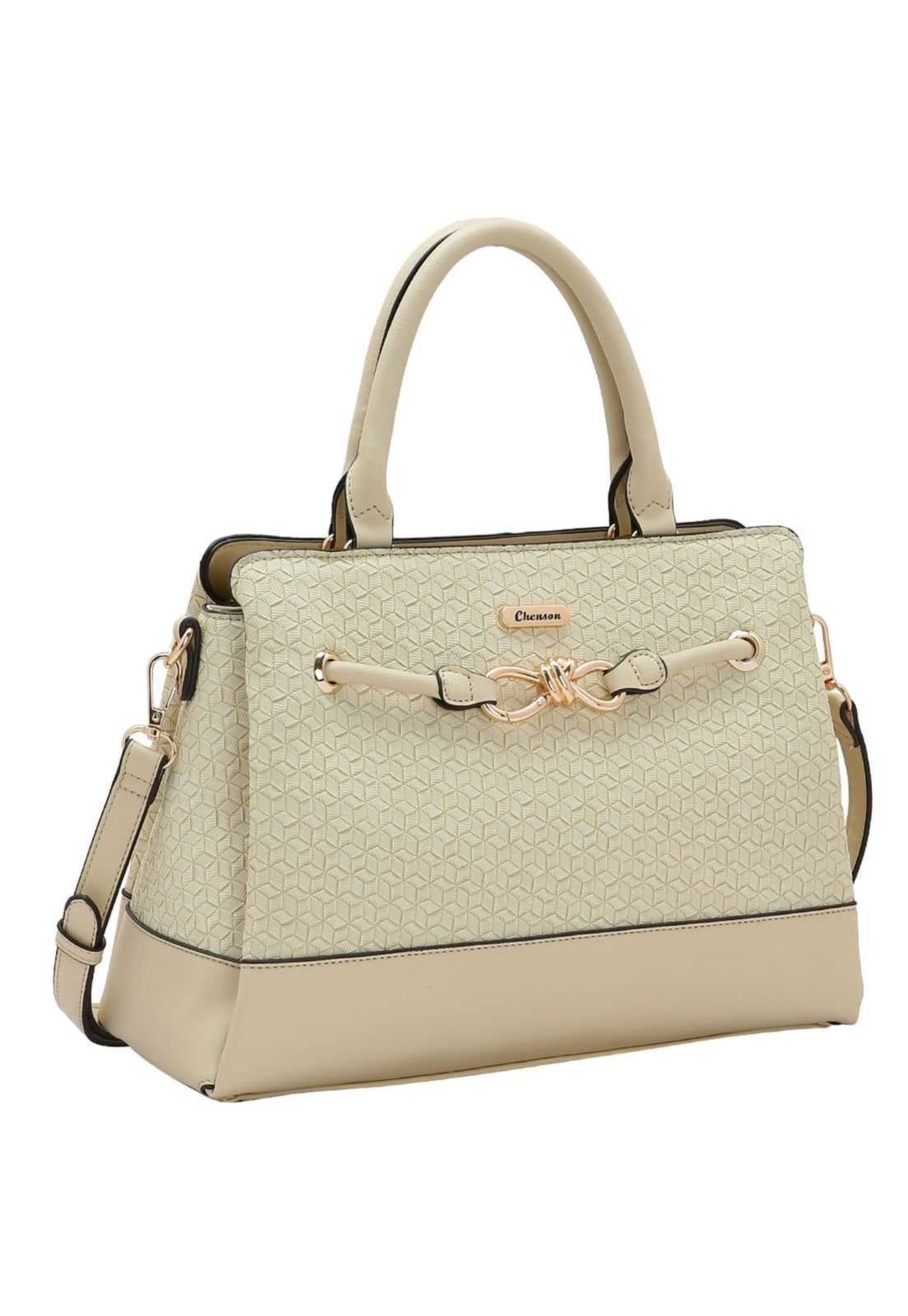 Bolsa Feminina Chenson Ferragem Chic 3485307 Bege