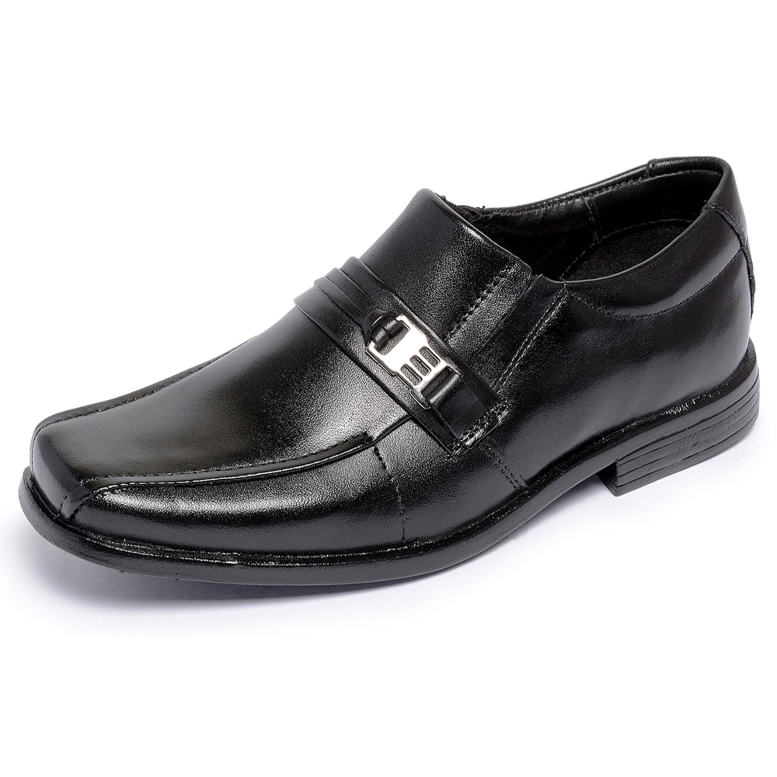 Vista 2 Infantil - Sapato Social Masculino Ferrile Sport em Couro Preta preto Ferrile preto