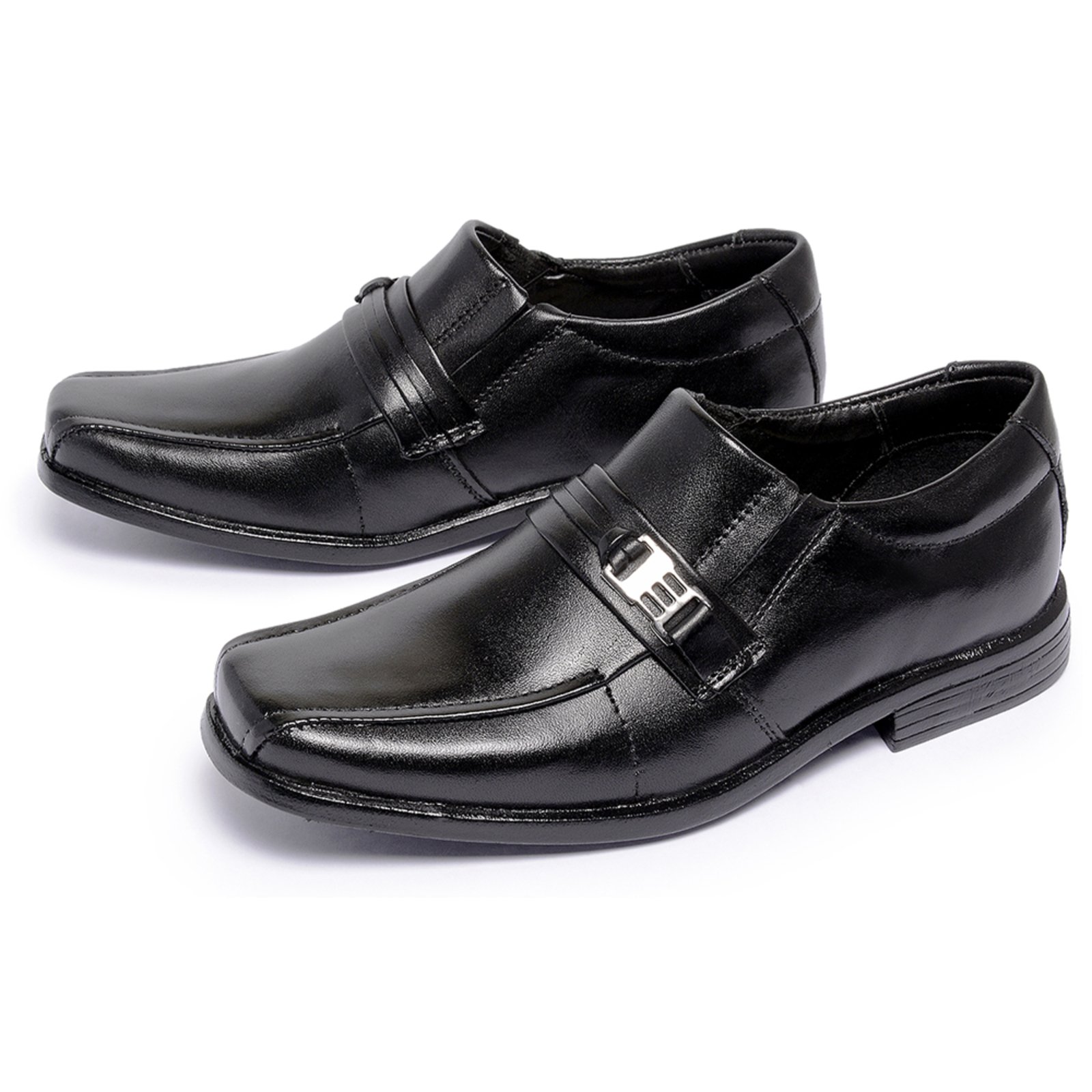 Vista 3 Infantil - Sapato Social Masculino Ferrile Sport em Couro Preta preto Ferrile preto