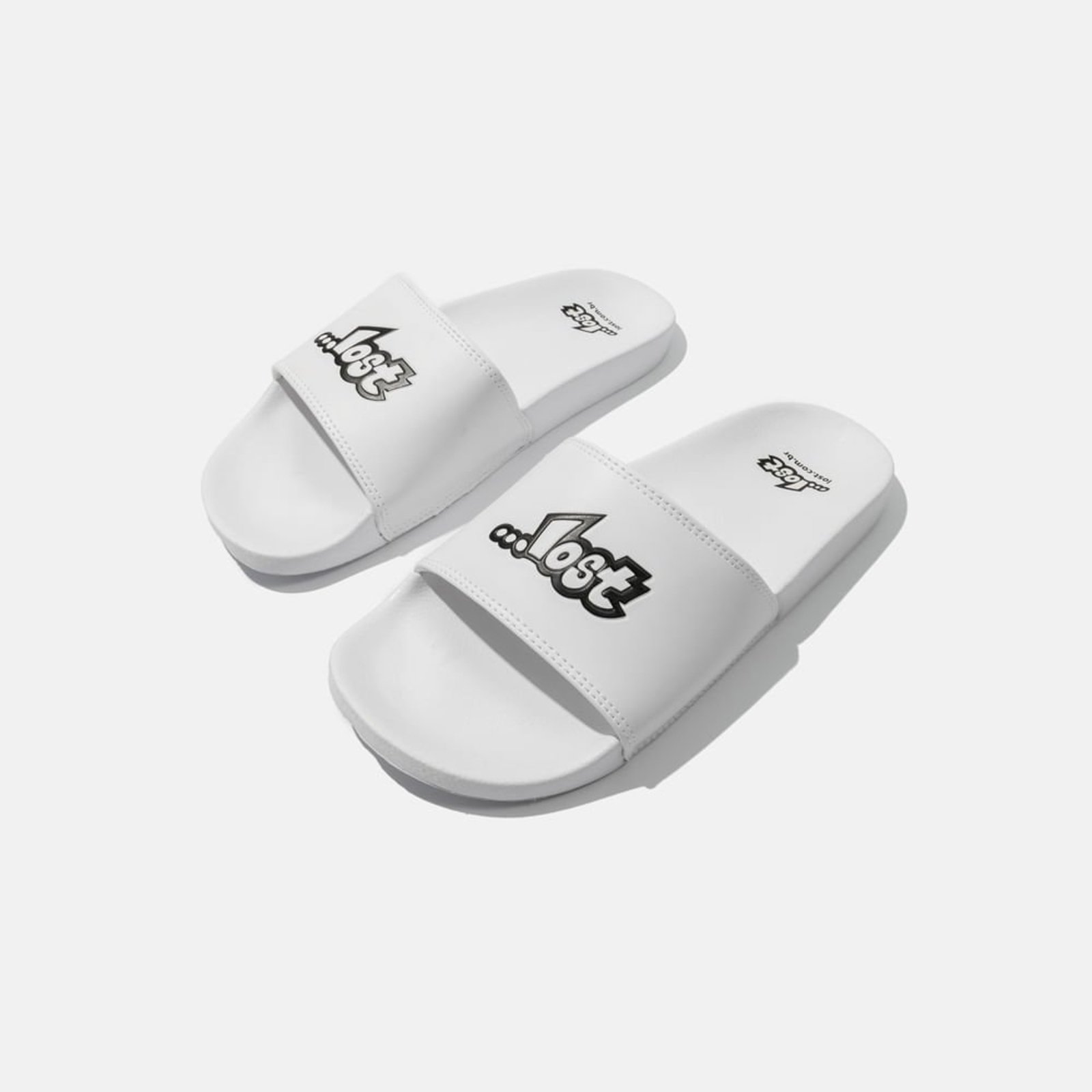 Vista 2 Chinelo Lost Slider branco Lost branco