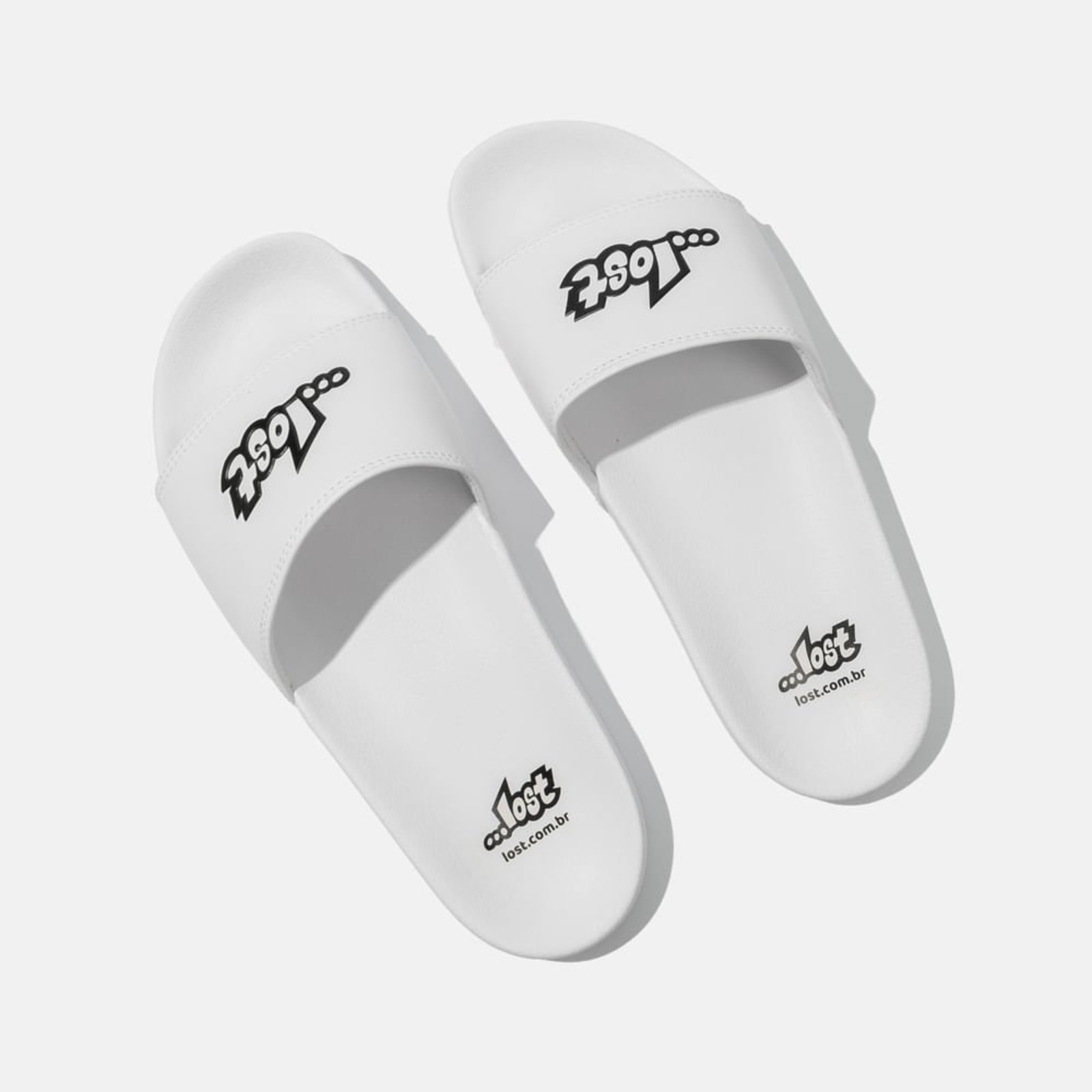 Vista 3 Chinelo Lost Slider branco Lost branco