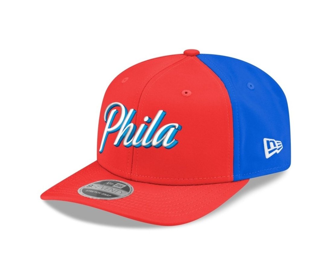 Bone New Era 9SEVENTY Strtch Snap Philadelphia 76ers NBA Vermelho