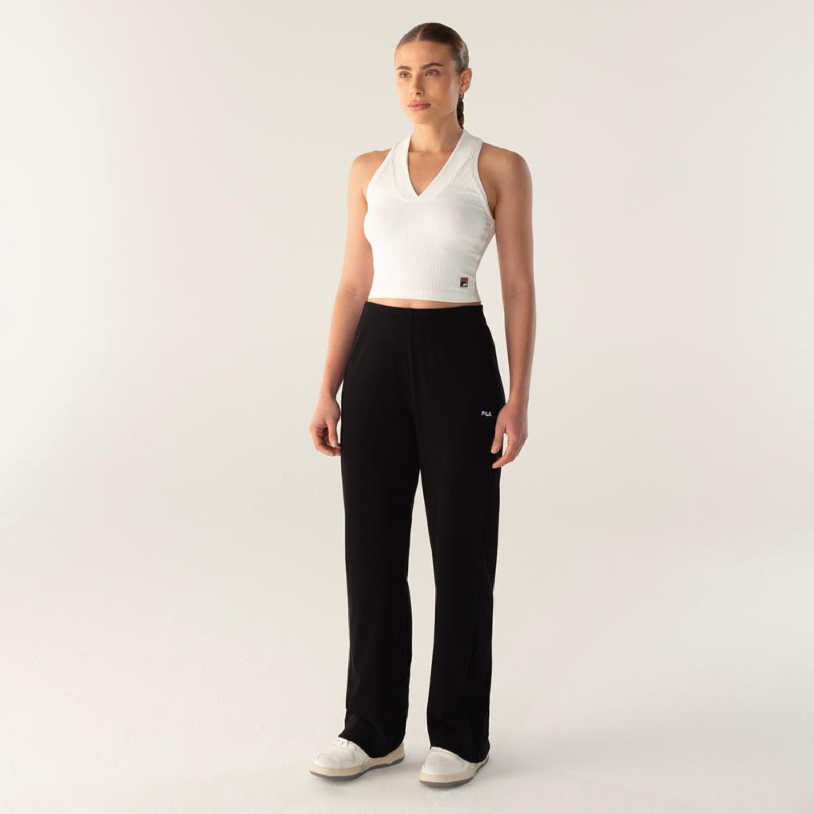 Calça Fila Wide Essentials Rib Feminina Incolor