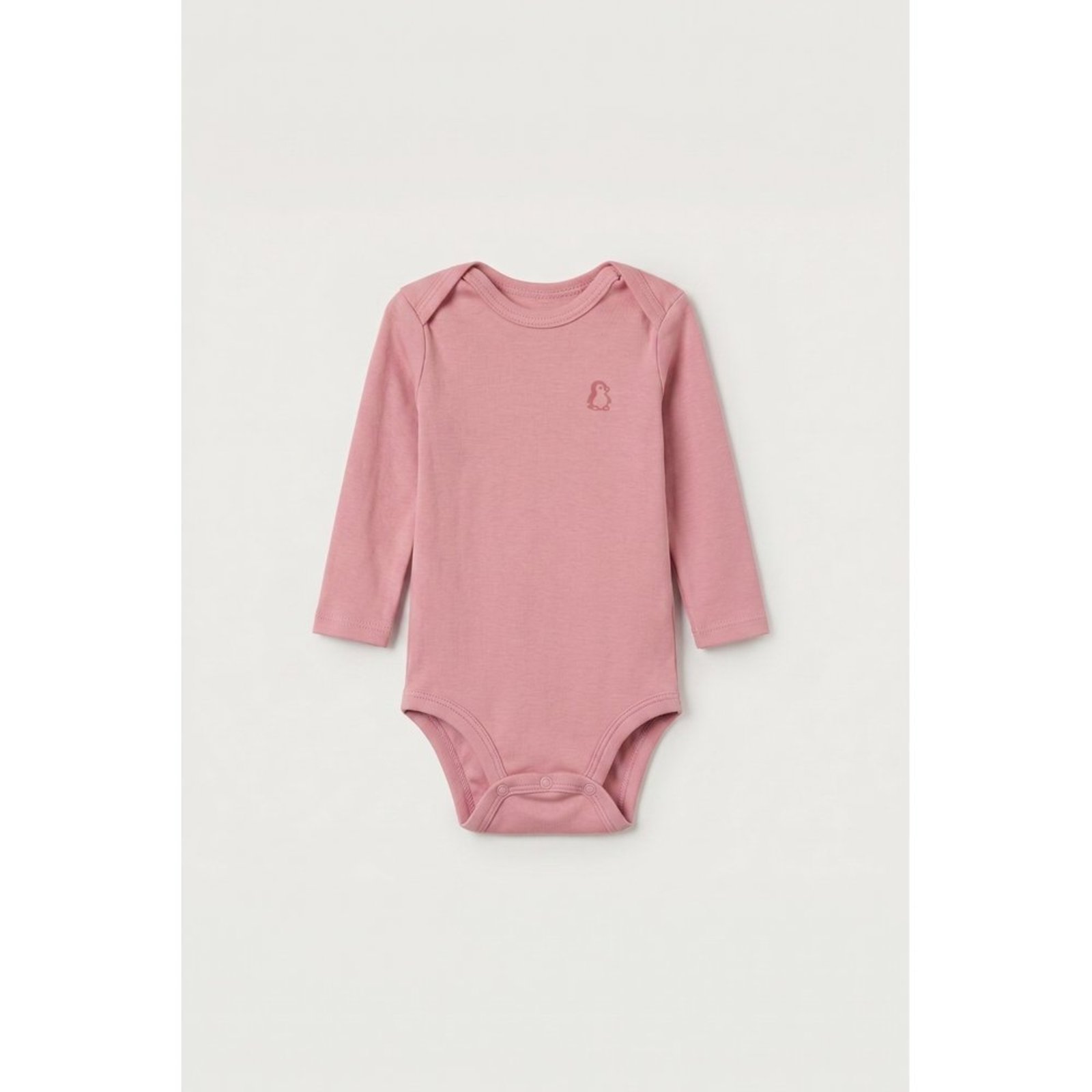 Infantil - Body Longo Rosa Envelhecido Logo