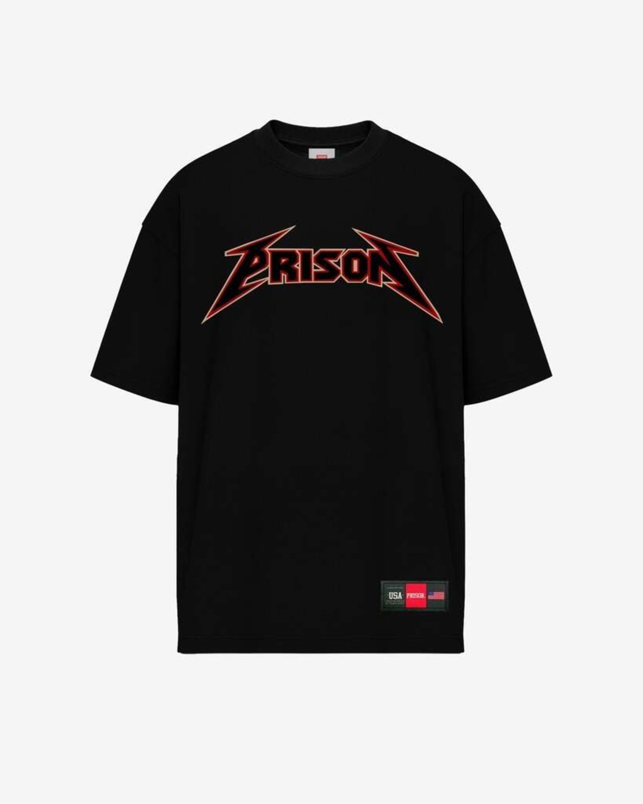 Camiseta metal rock preta Preto