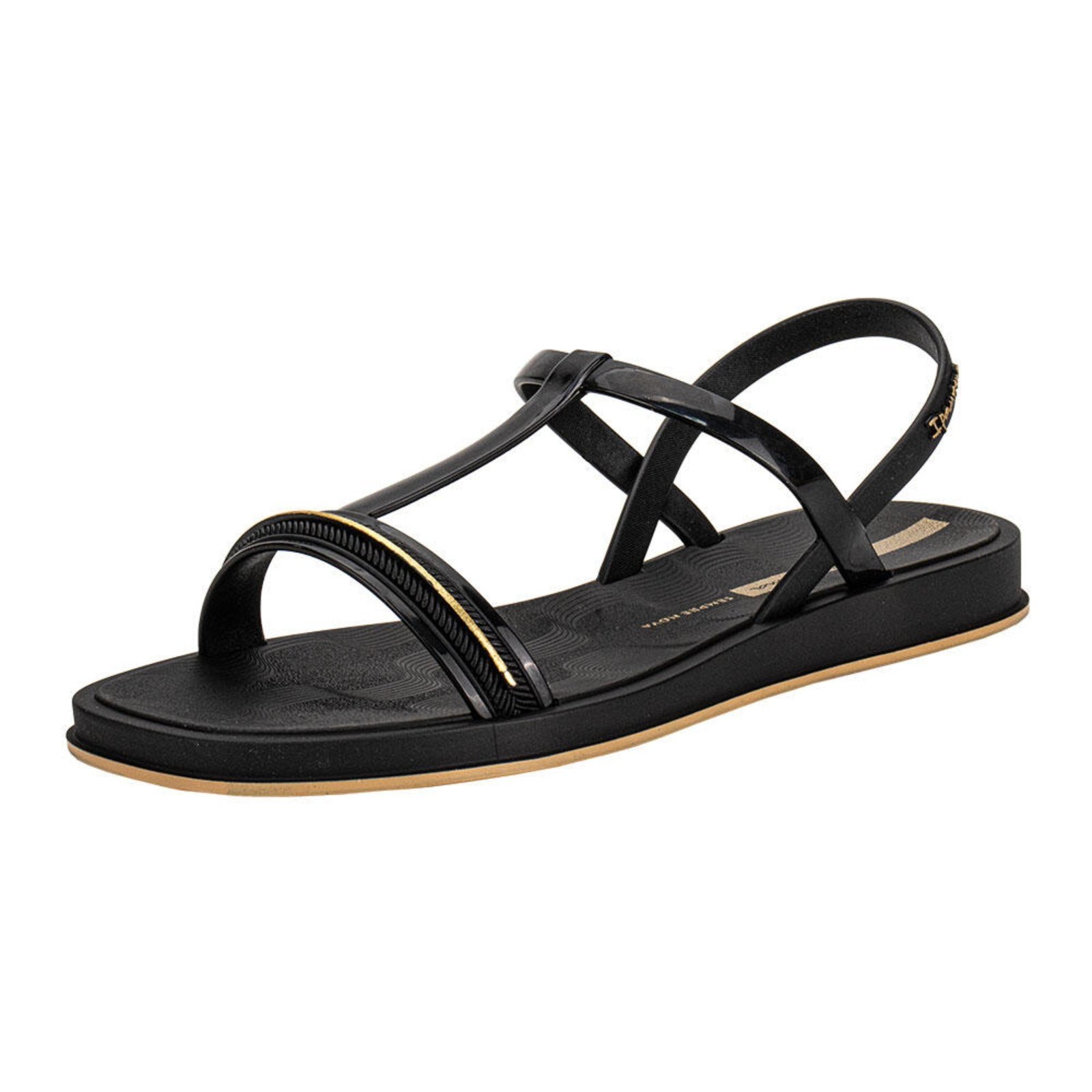 Sandália Feminina Flat Glow Ipanema 27402 3297402 Preto