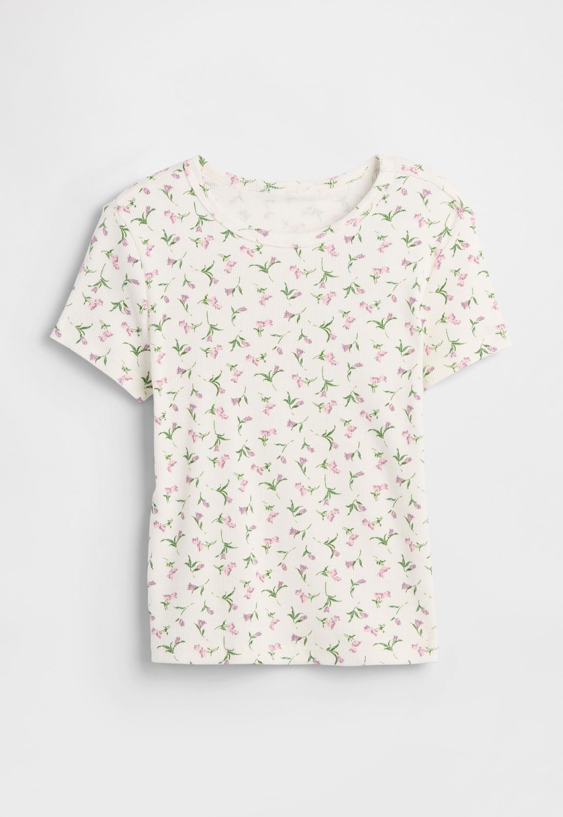 Infantil – Camiseta GAP Floral Branca