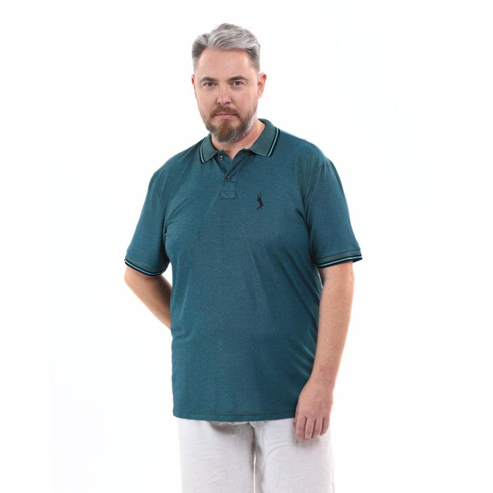 Camisa Polo Plus Masculina Piquet Conforto