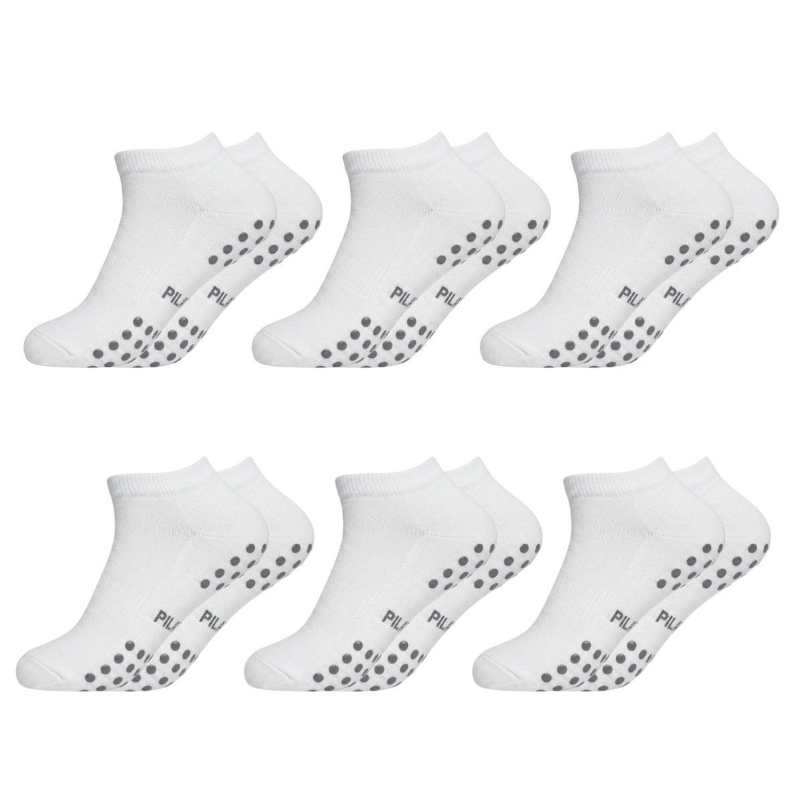 Kit 6 Pares de Meias QLC Sports Algodão Cano Curto Esportiva Branco