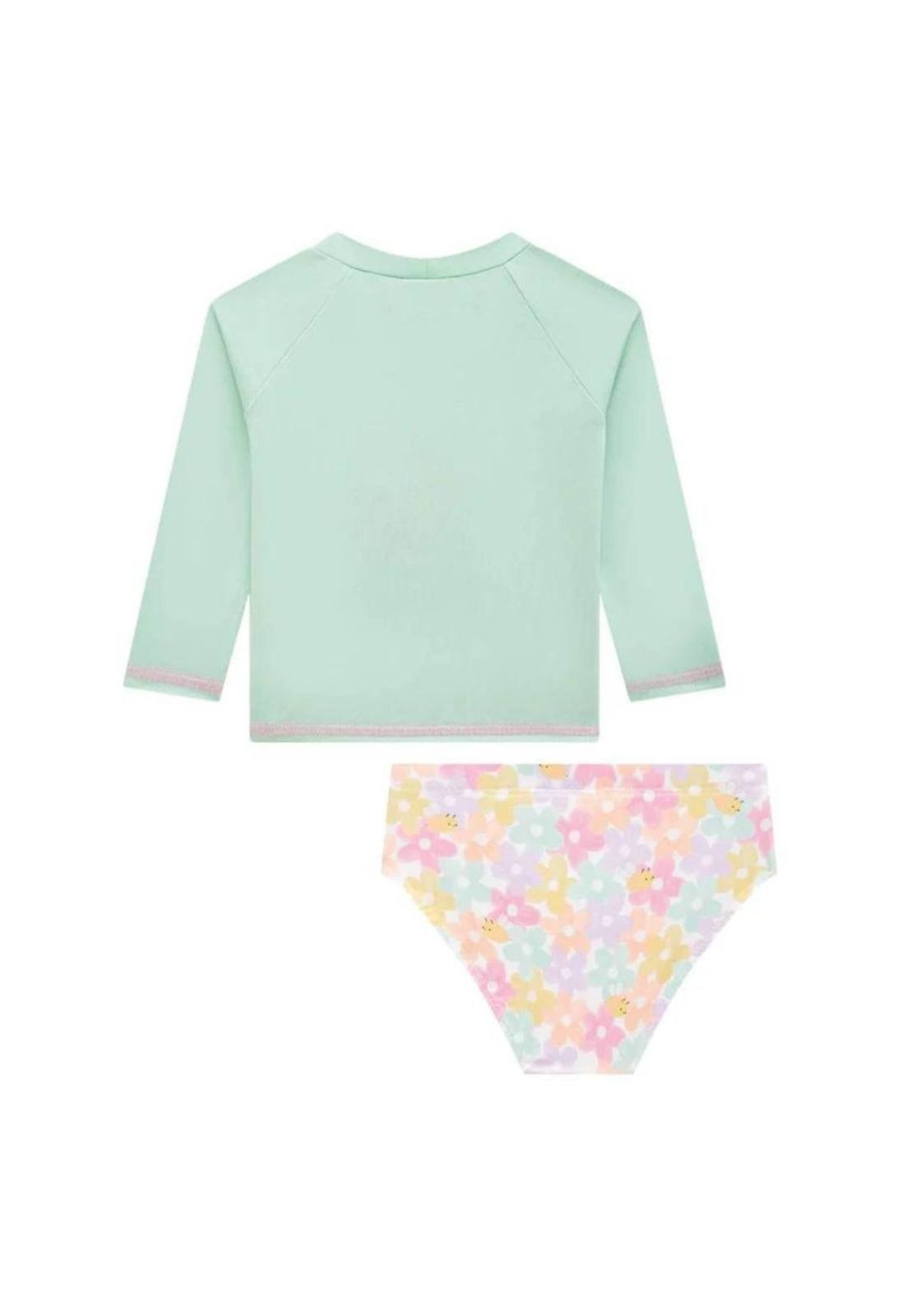 Conjunto de Blusa e Calcinha Malha com Proteção UV 50+ Kukiê Verde