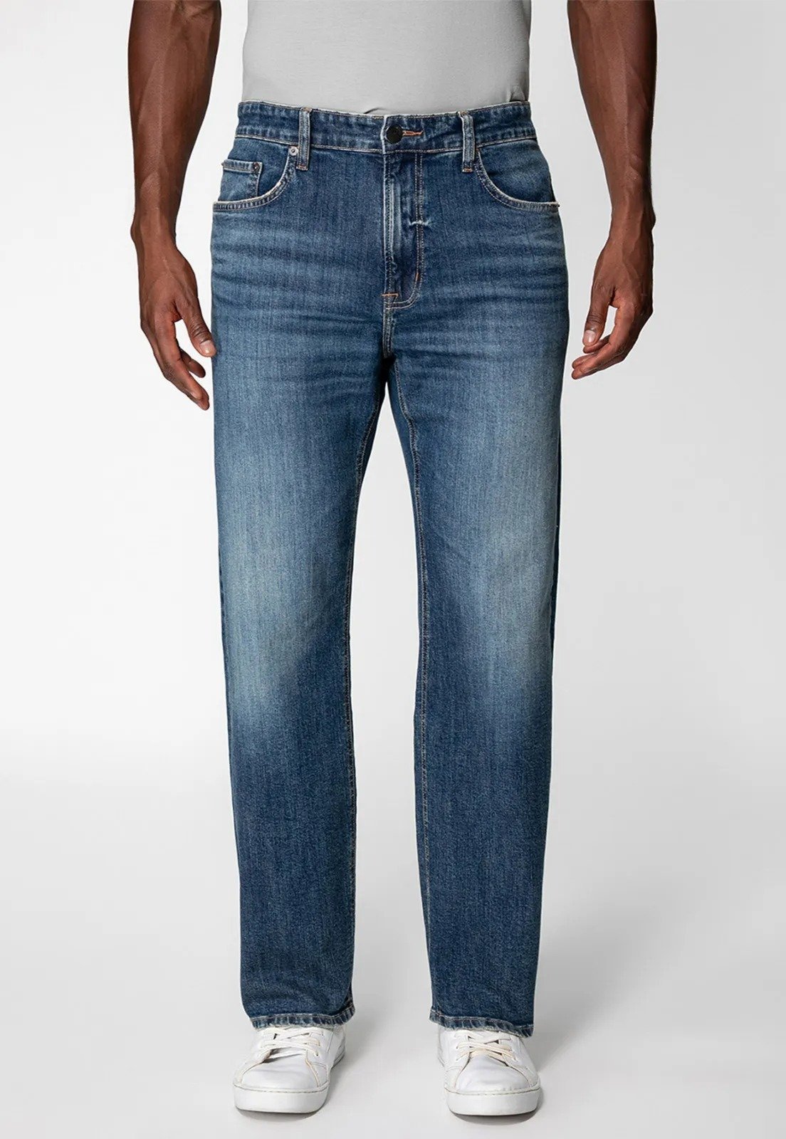 Calça Jeans Relaxed Guess Straight Azul