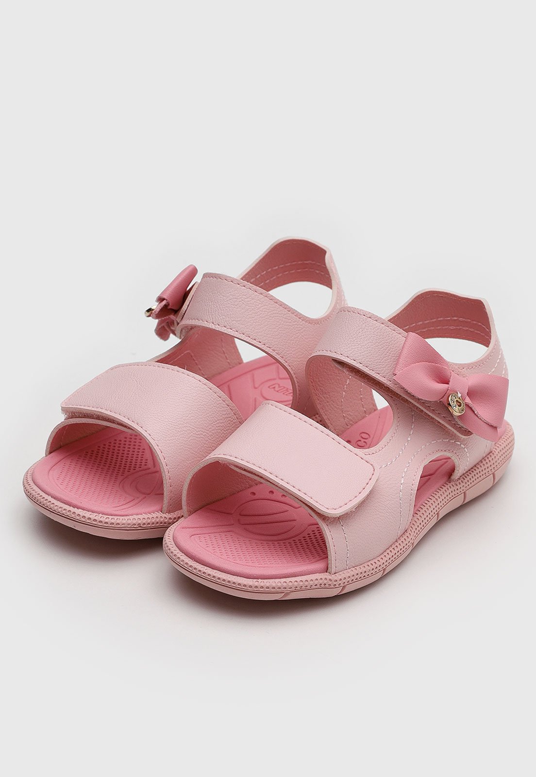 Infantil - Sandália Klin Tic Tac Laço Rosa